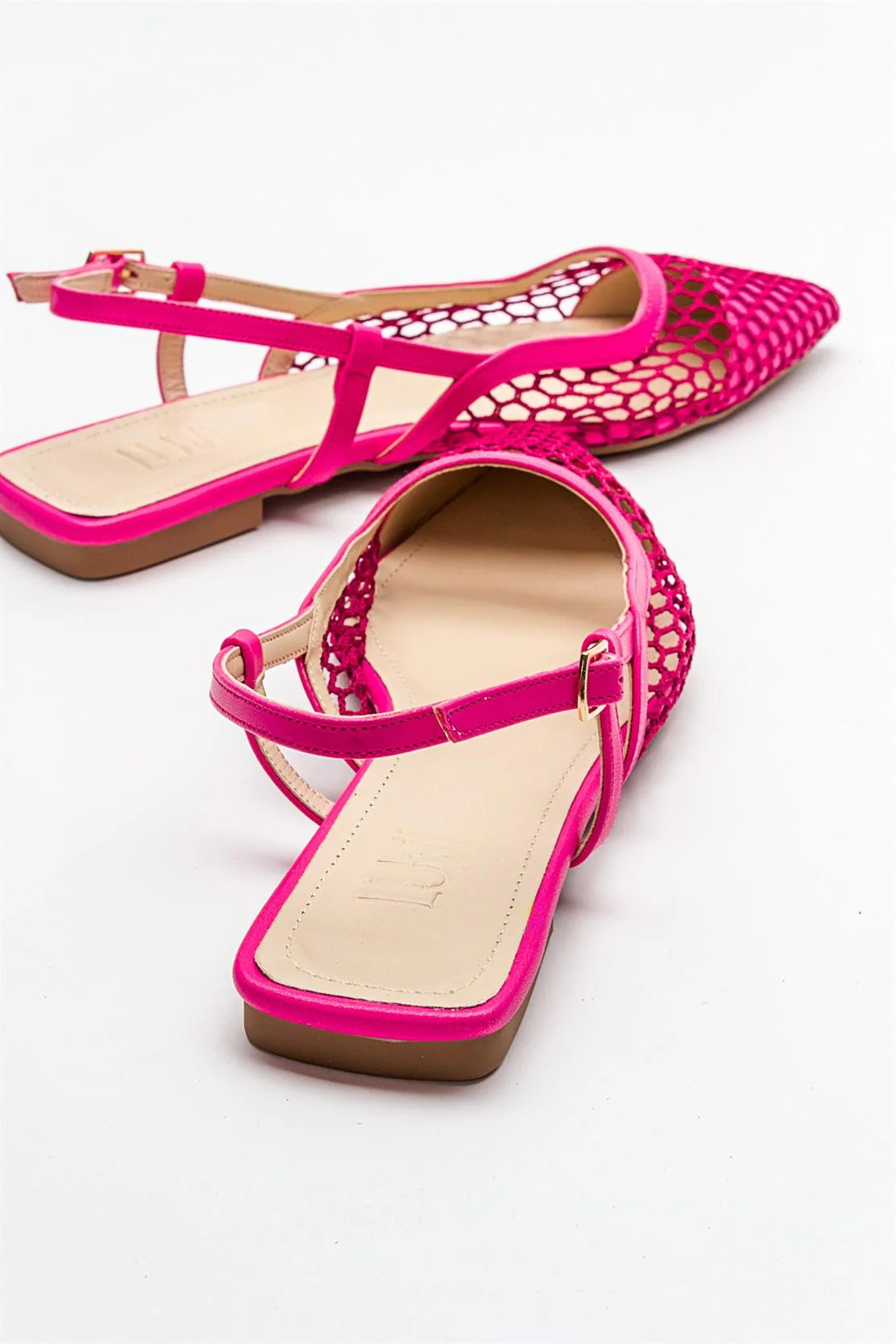 Brace Fuchsia Mesh Flat Sandal (Women) - Image 5