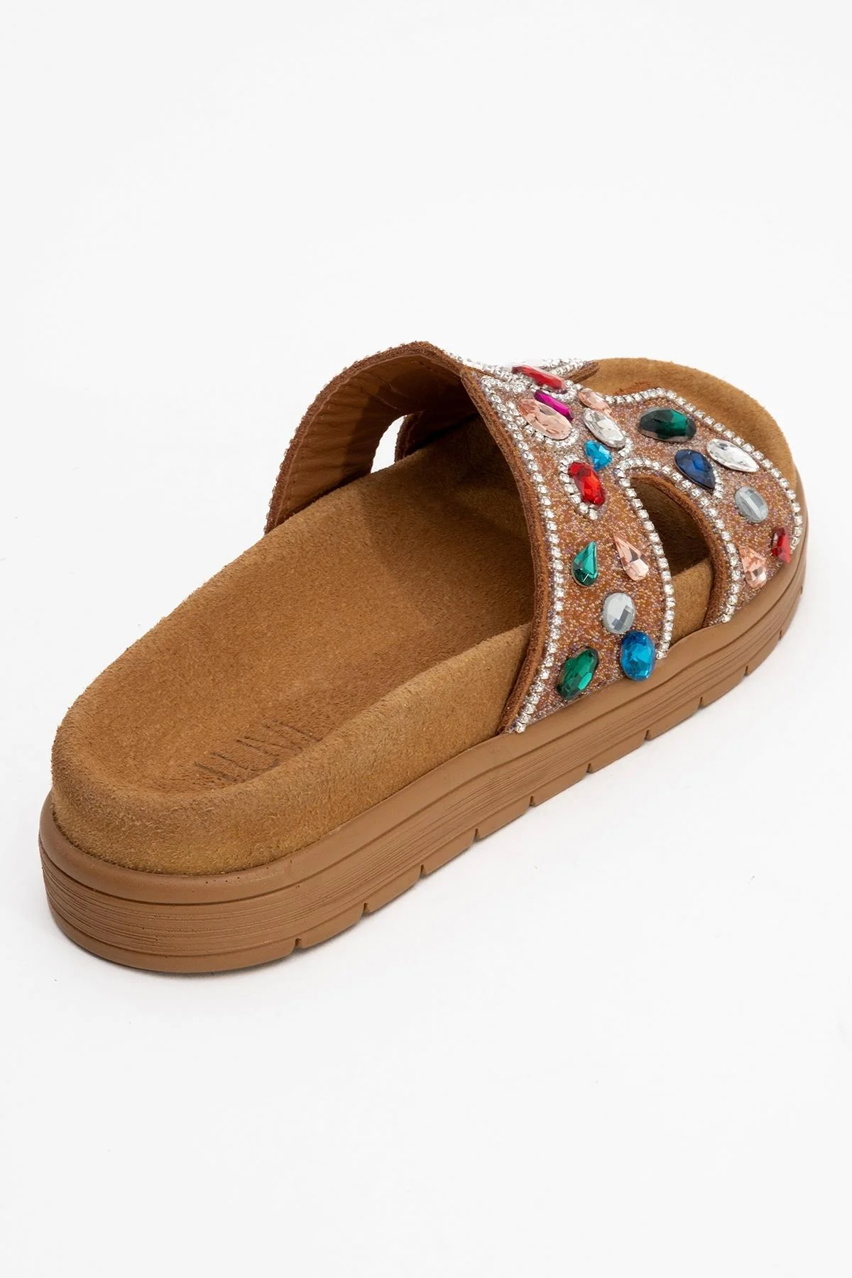 Brave - Cognac Genuine Leather Embellished Slide (Women) - Image 5