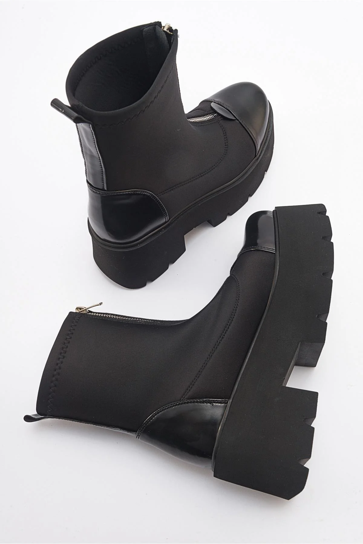 Bray Black Patent Chunky Boot (Women) - Image 3