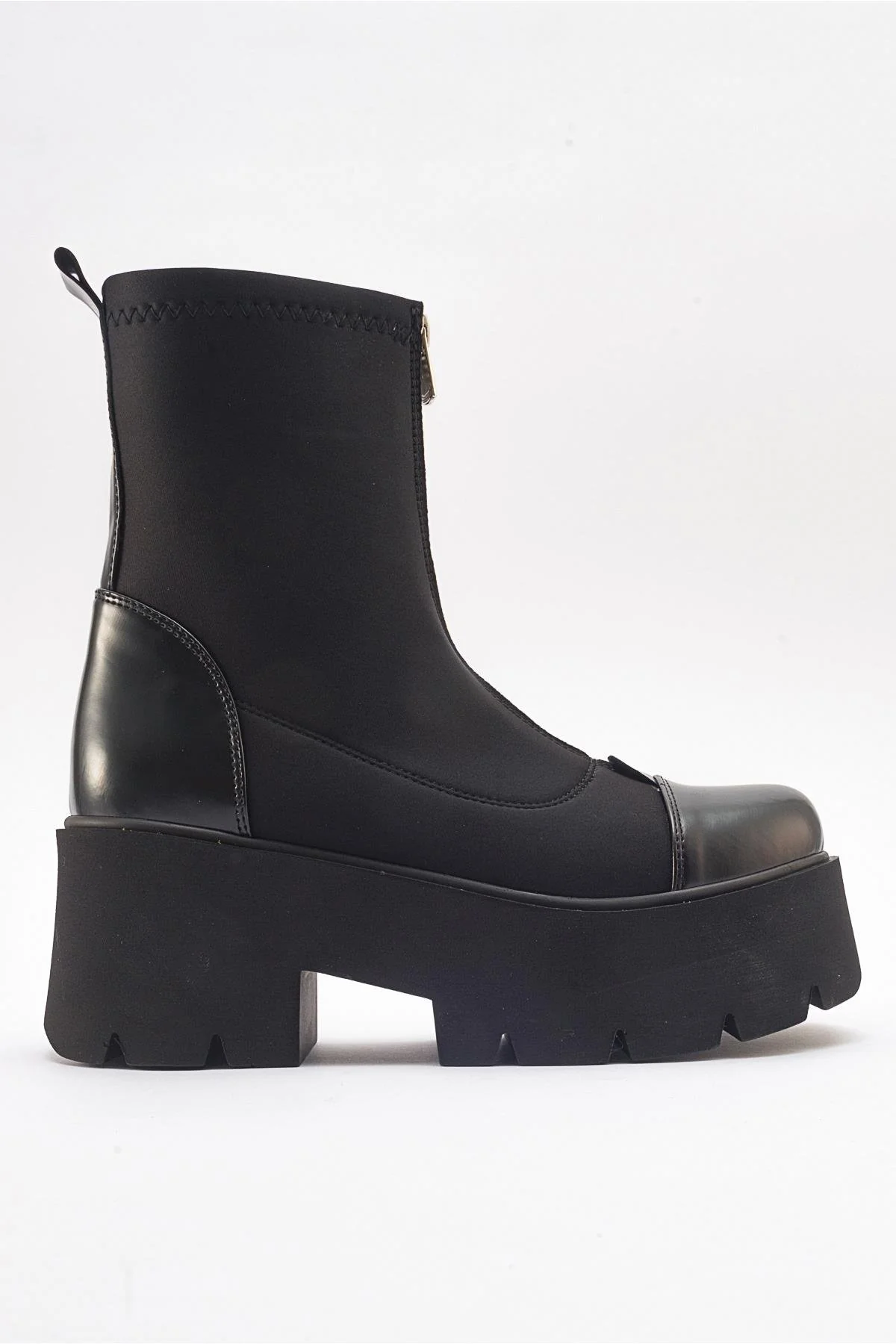 Bray Black Patent Chunky Boot (Women) - Image 7