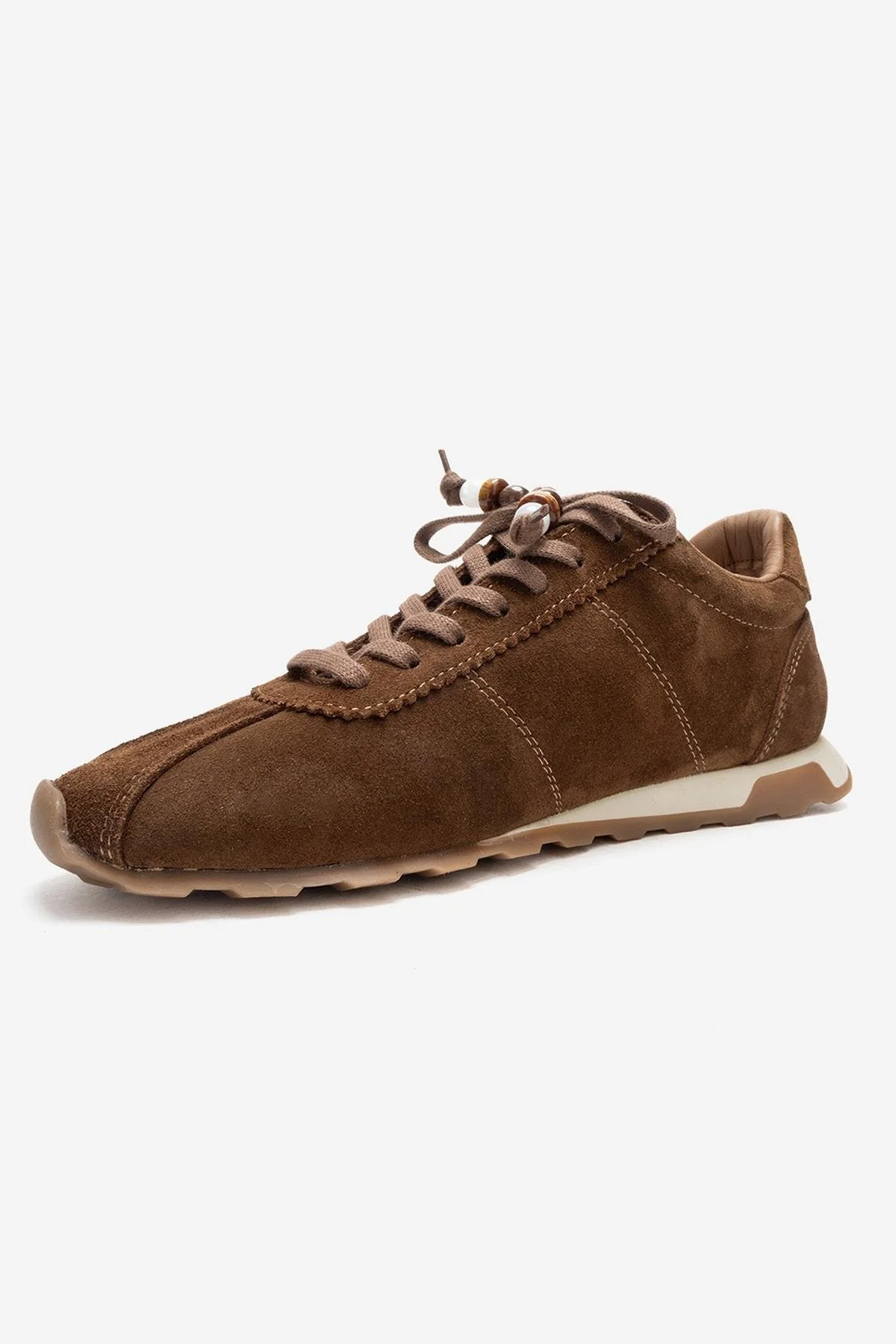 BREA - Camel Genuine Suede Leather Sneaker (Women) - Image 4