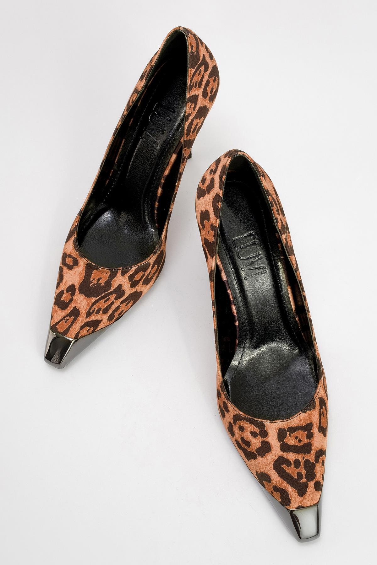 Brelo - Black Yellow Patterned High-Heel Shoe (Women) - Image 2
