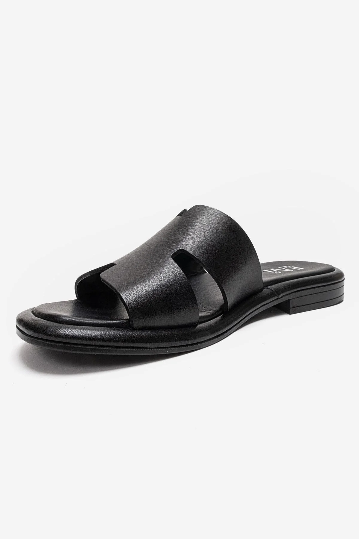 BRIO - Black Genuine Leather Slide (Women) - Image 6