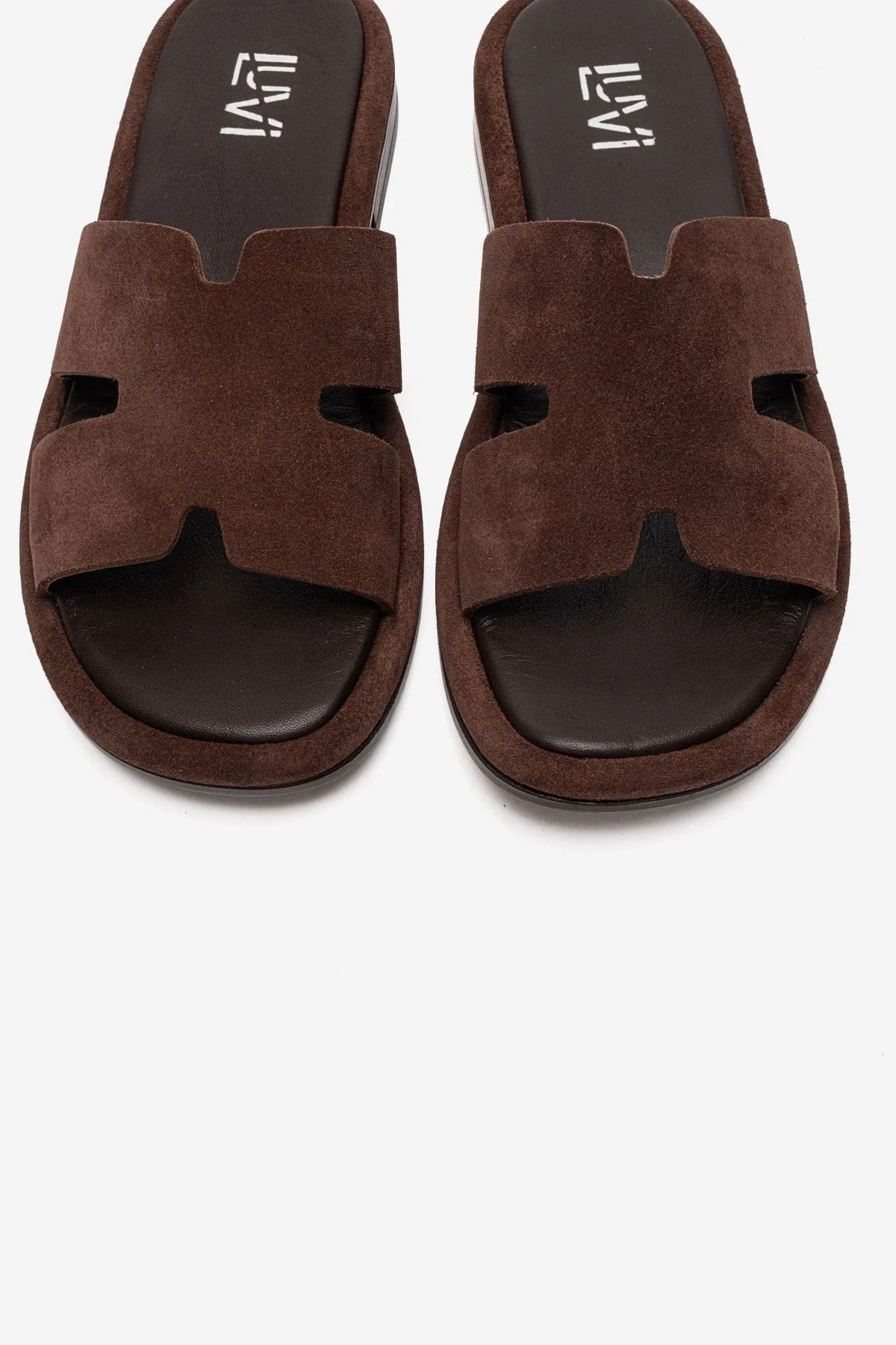 BRIO - Brown Genuine Leather Slide (Women) - Image 2