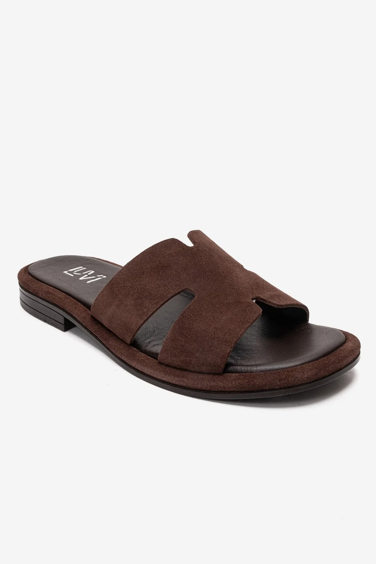 BRIO - Brown Genuine Leather Slide (Women) - Image 3