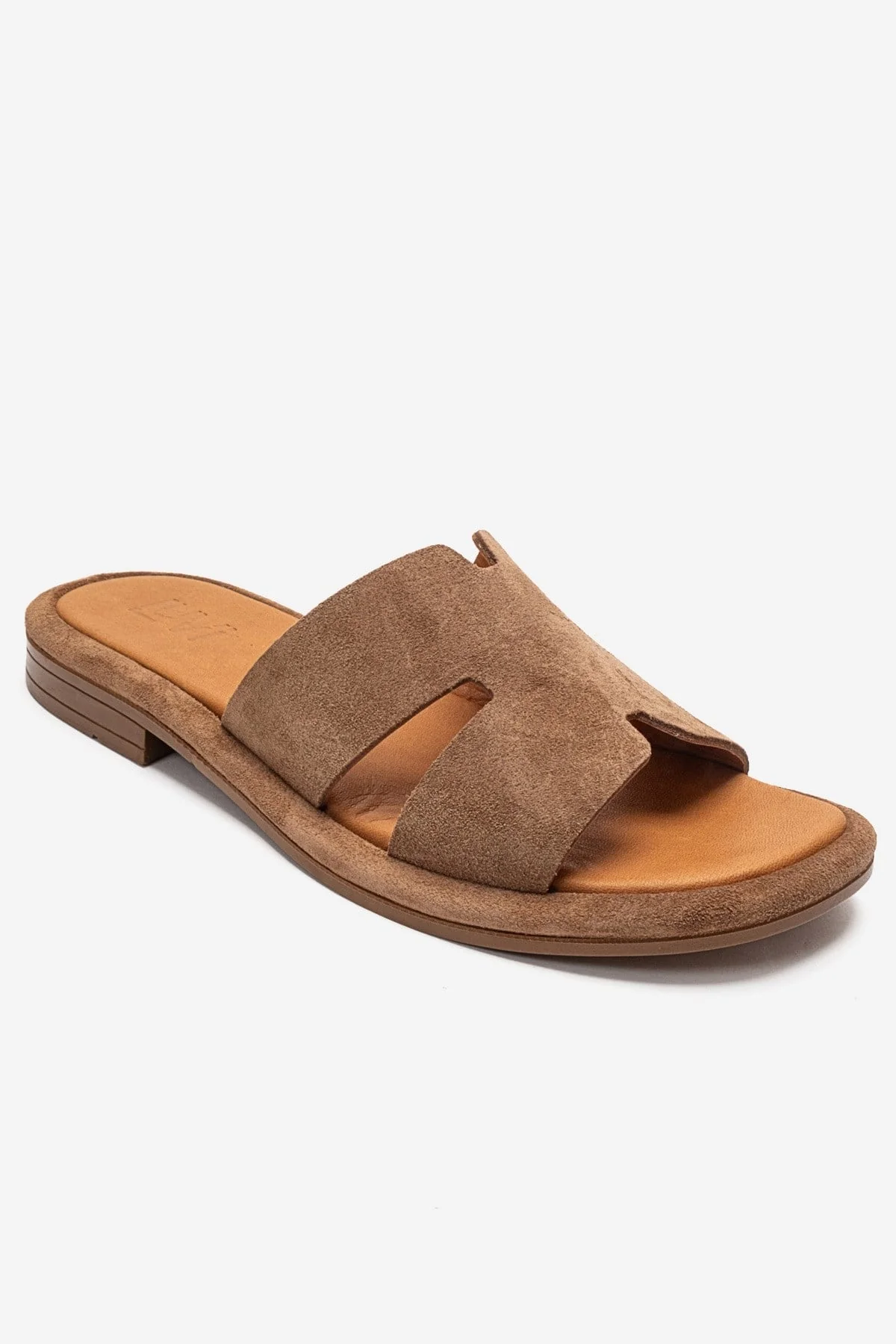BRIO - Camel Genuine Leather Slide (Women) - Image 3