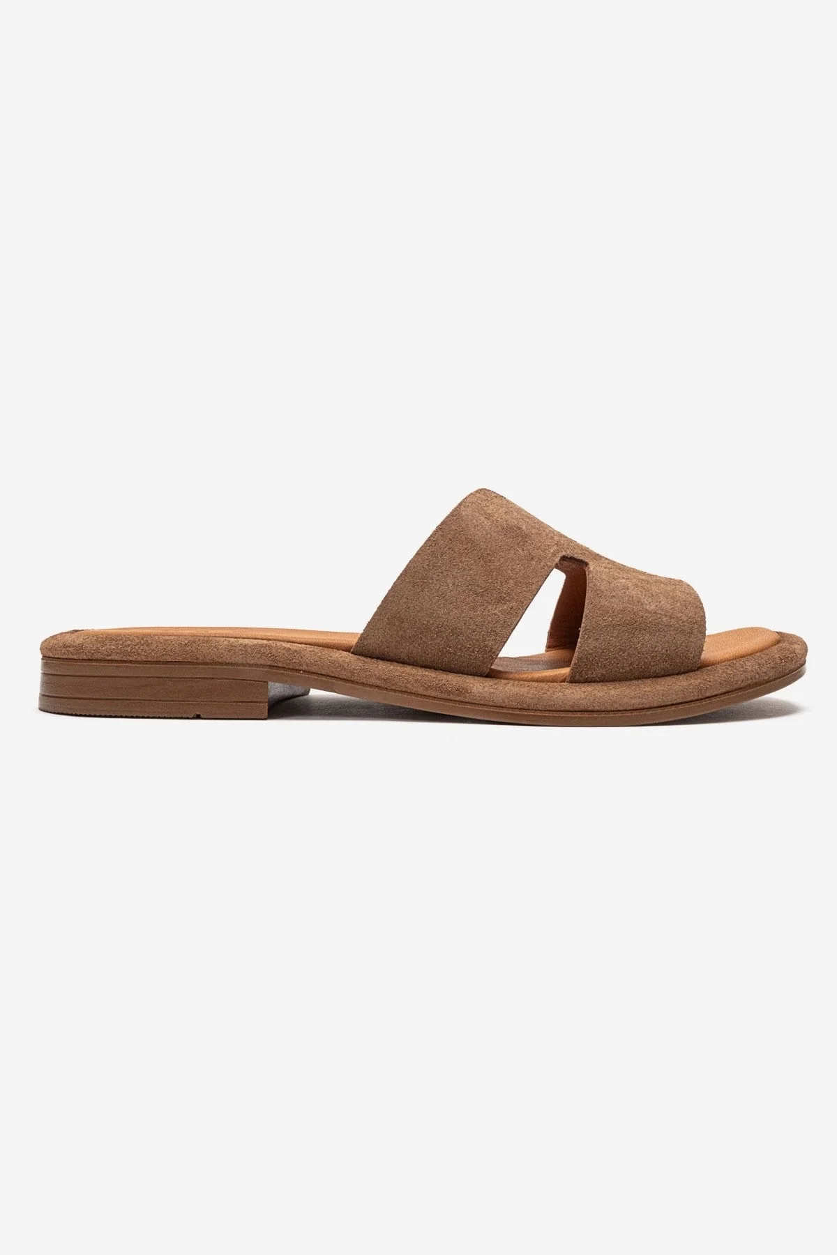 BRIO - Camel Genuine Leather Slide (Women) - Image 4