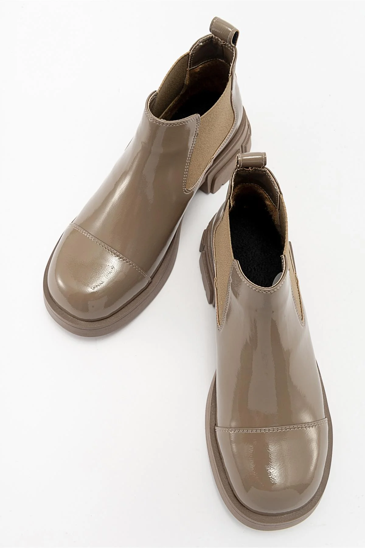Cafune - Taupe Patent Boot (Women) - Image 3