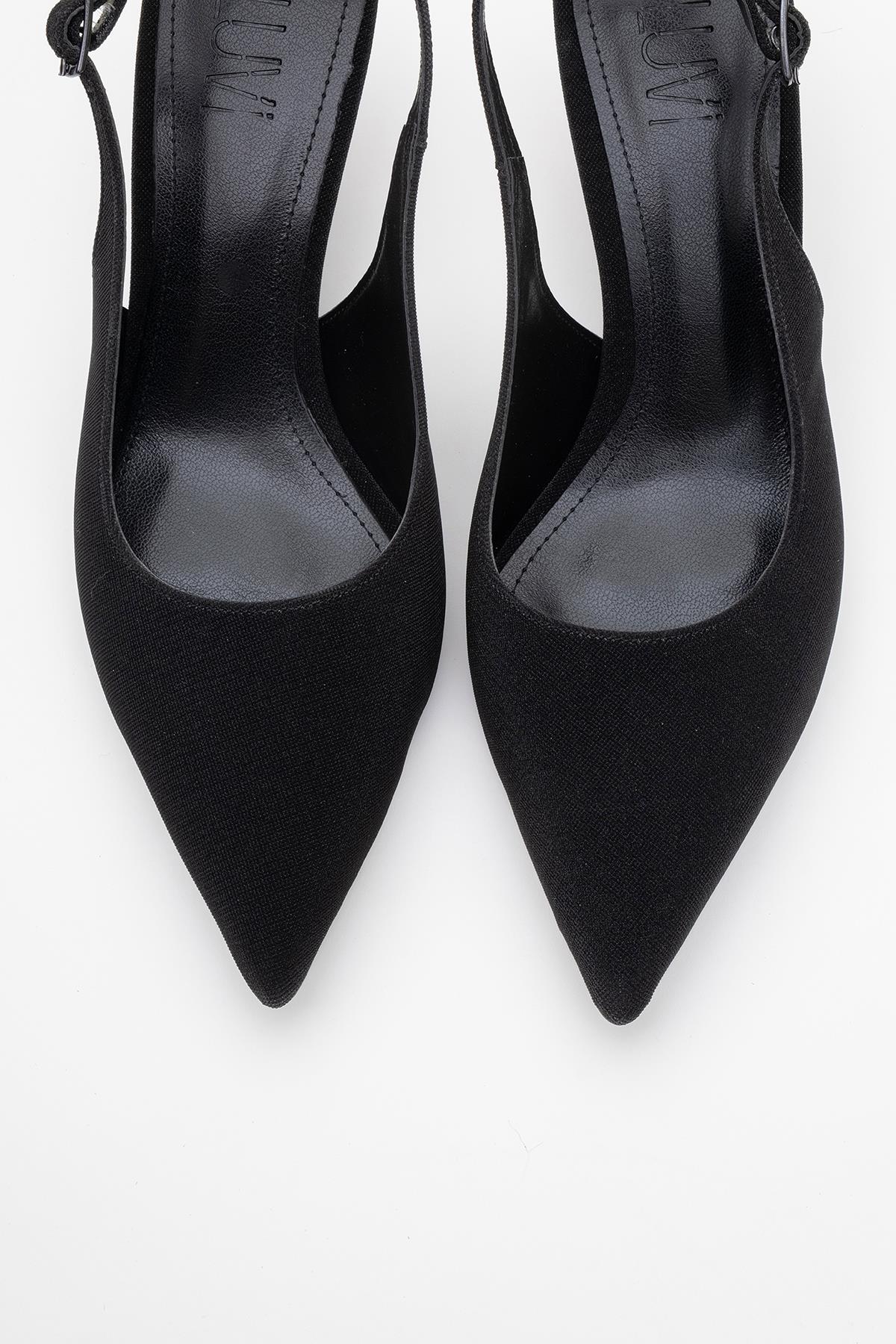 Caisa - Black Glitter Slingback Pointed Toe Pump (Women) - Image 2