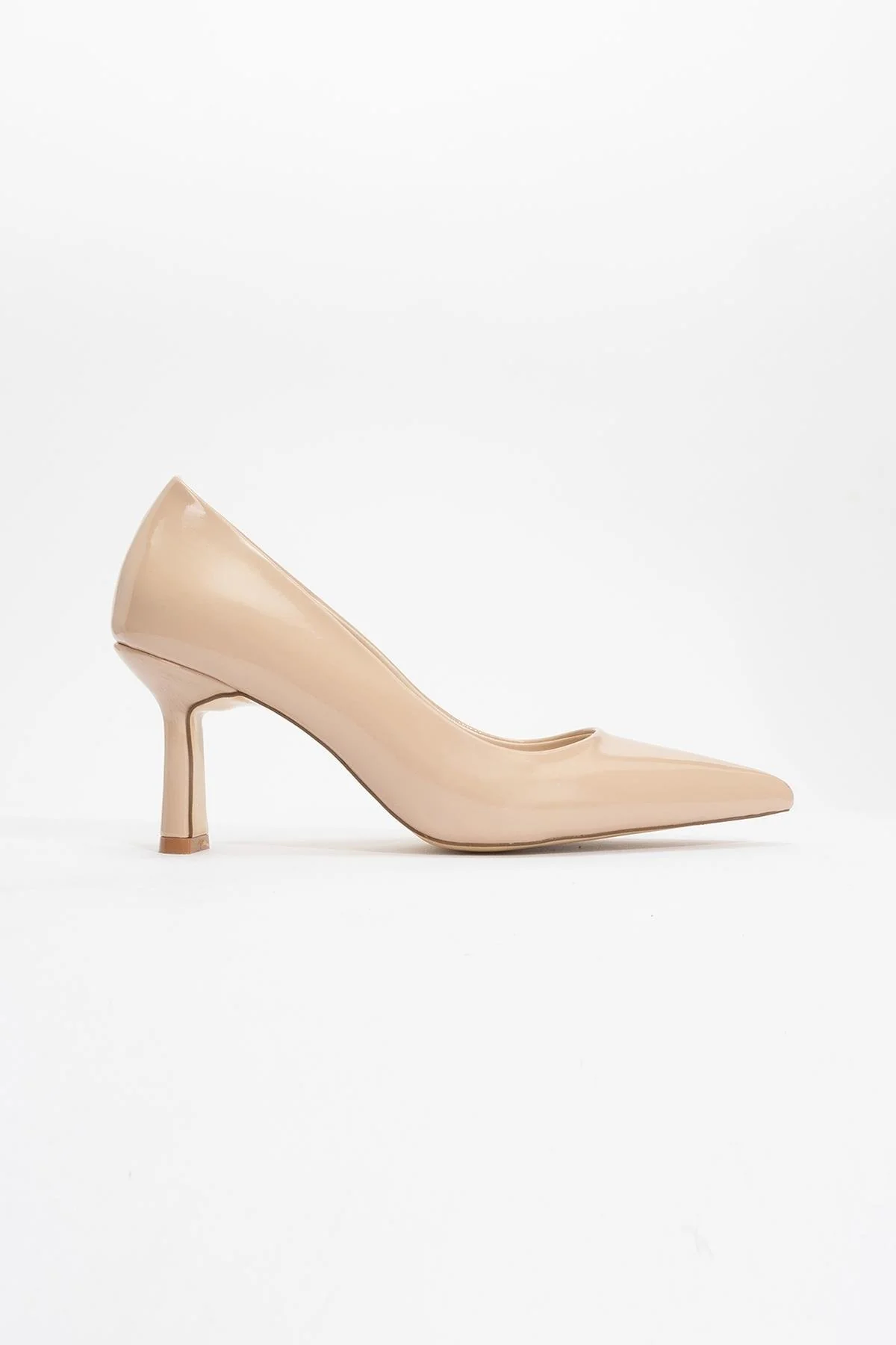 Calse - Dark Beige Patent Heeled Shoe (Women) - Image 4