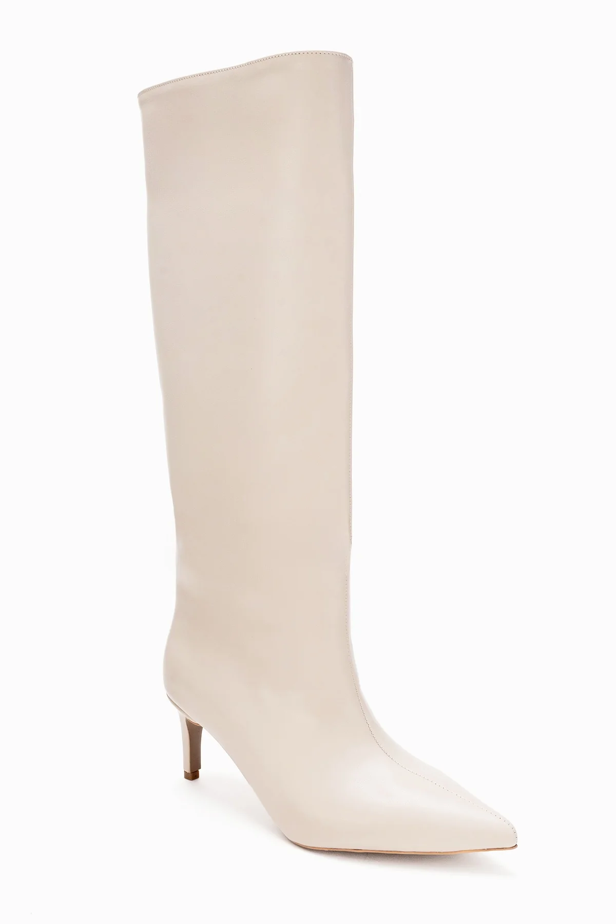 Camila - Beige Slim Heel Knee-High Boot (Women) - Image 4