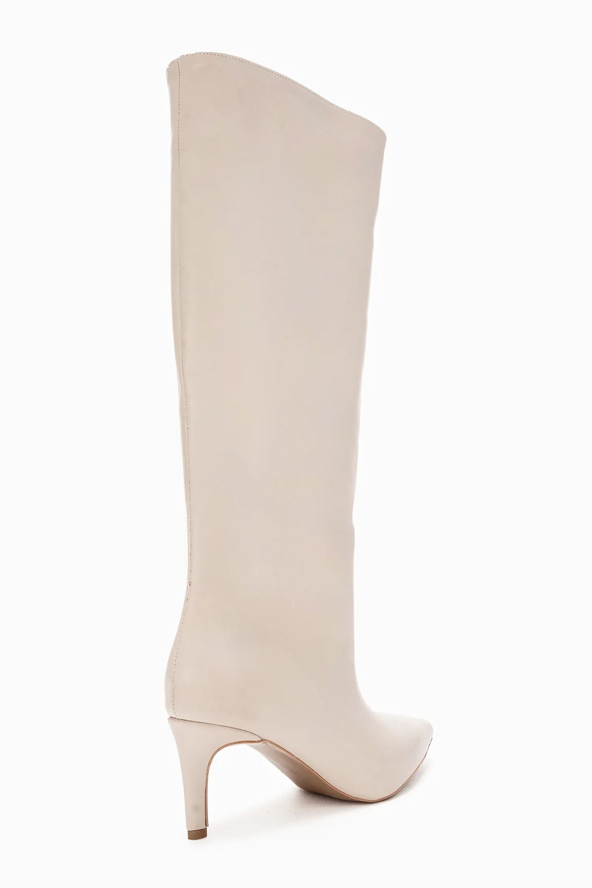 Camila - Beige Slim Heel Knee-High Boot (Women) - Image 5