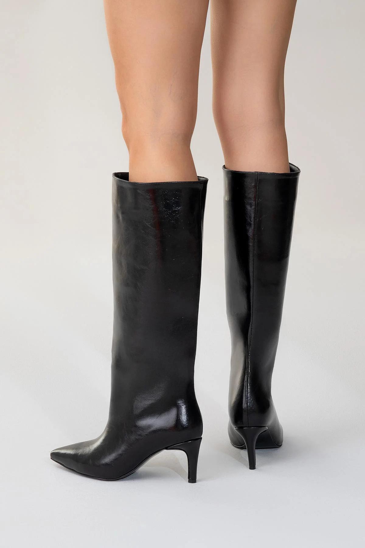 Camila - Black Heeled Boot (Women) - Image 8