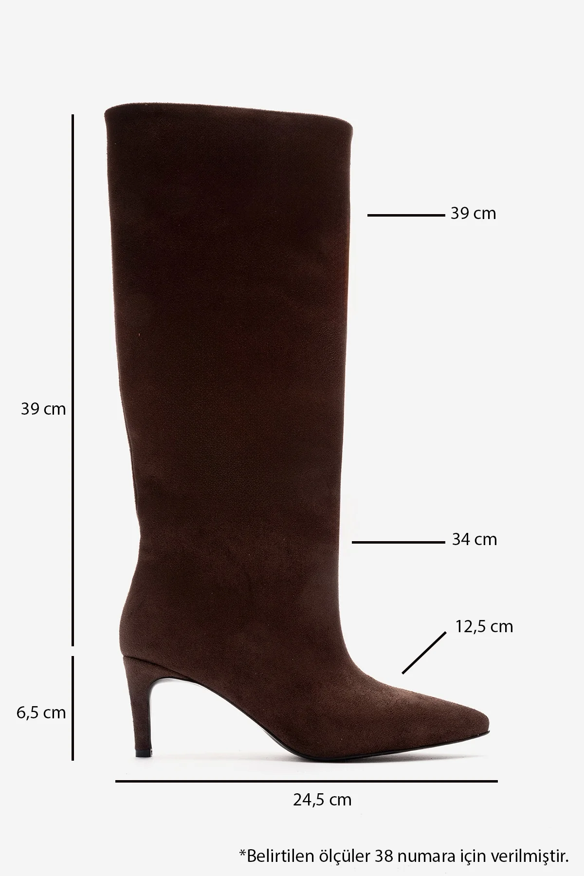 Camila - Brown Suede Stiletto Heel Boot (Women) - Image 3