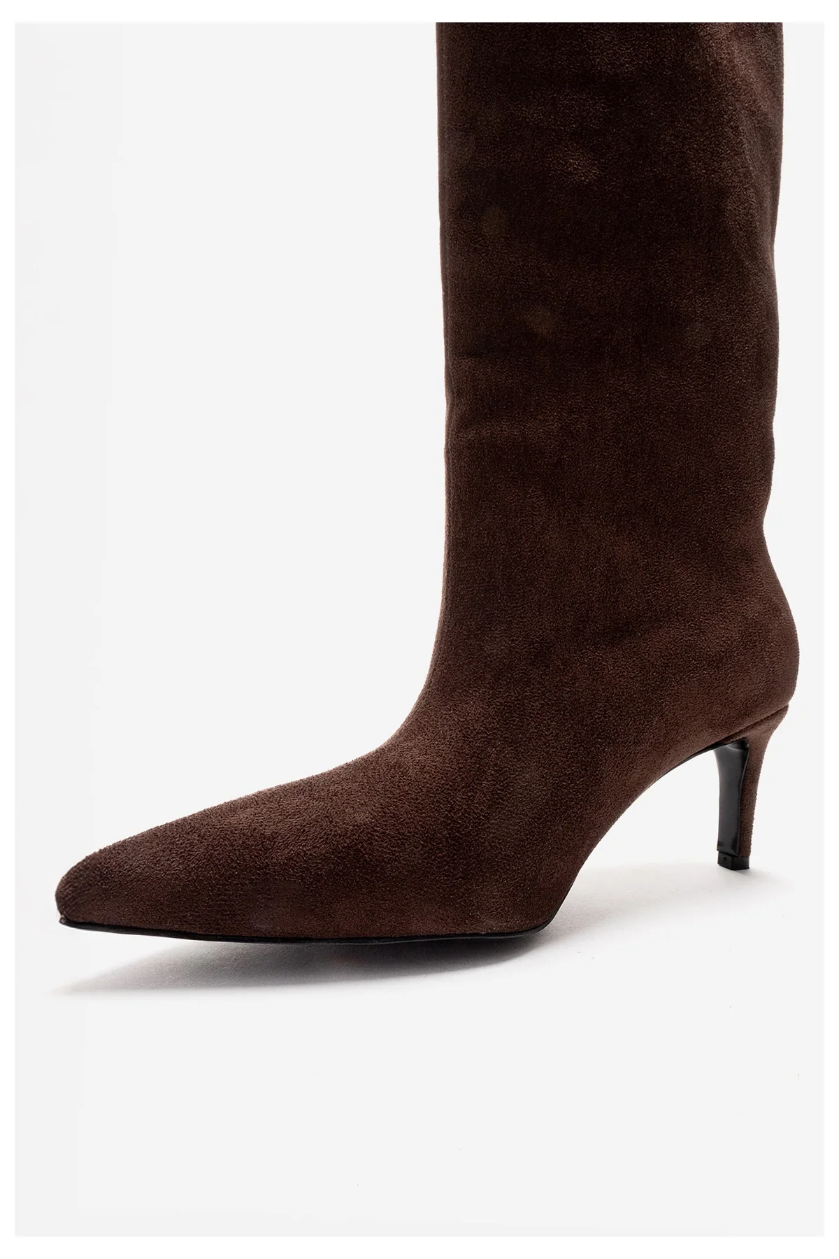 Camila - Brown Suede Stiletto Heel Boot (Women) - Image 6
