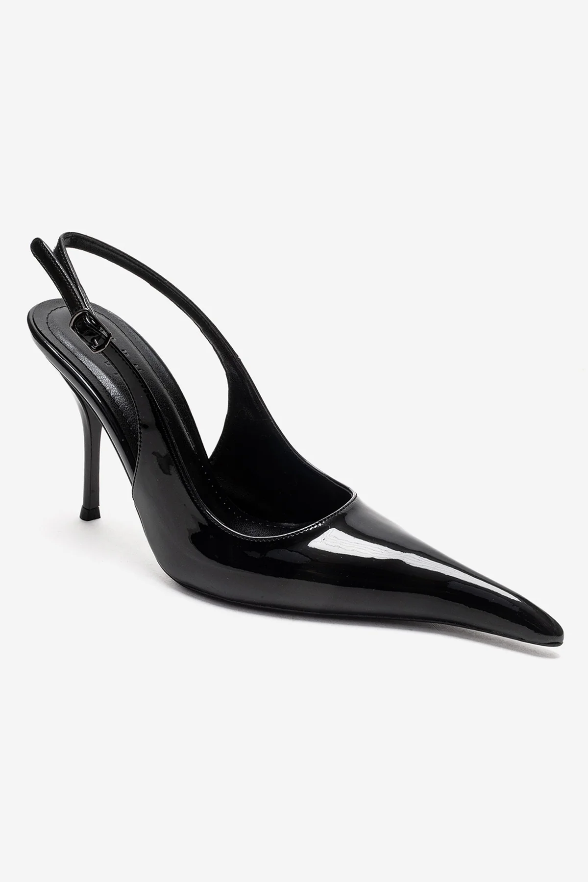CANDY - Black Pointed Toe Slingback Stiletto Pump (Women) - Image 3