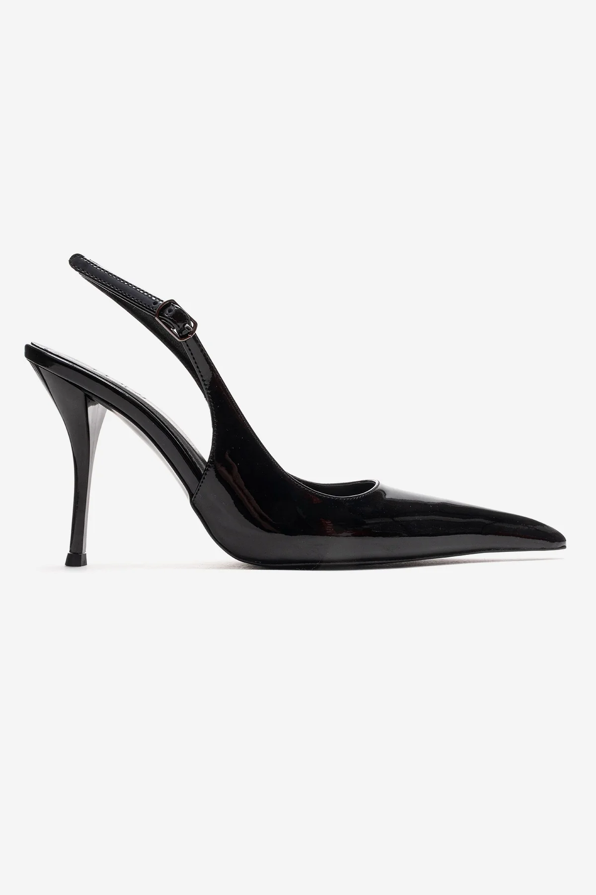 CANDY - Black Pointed Toe Slingback Stiletto Pump (Women) - Image 4