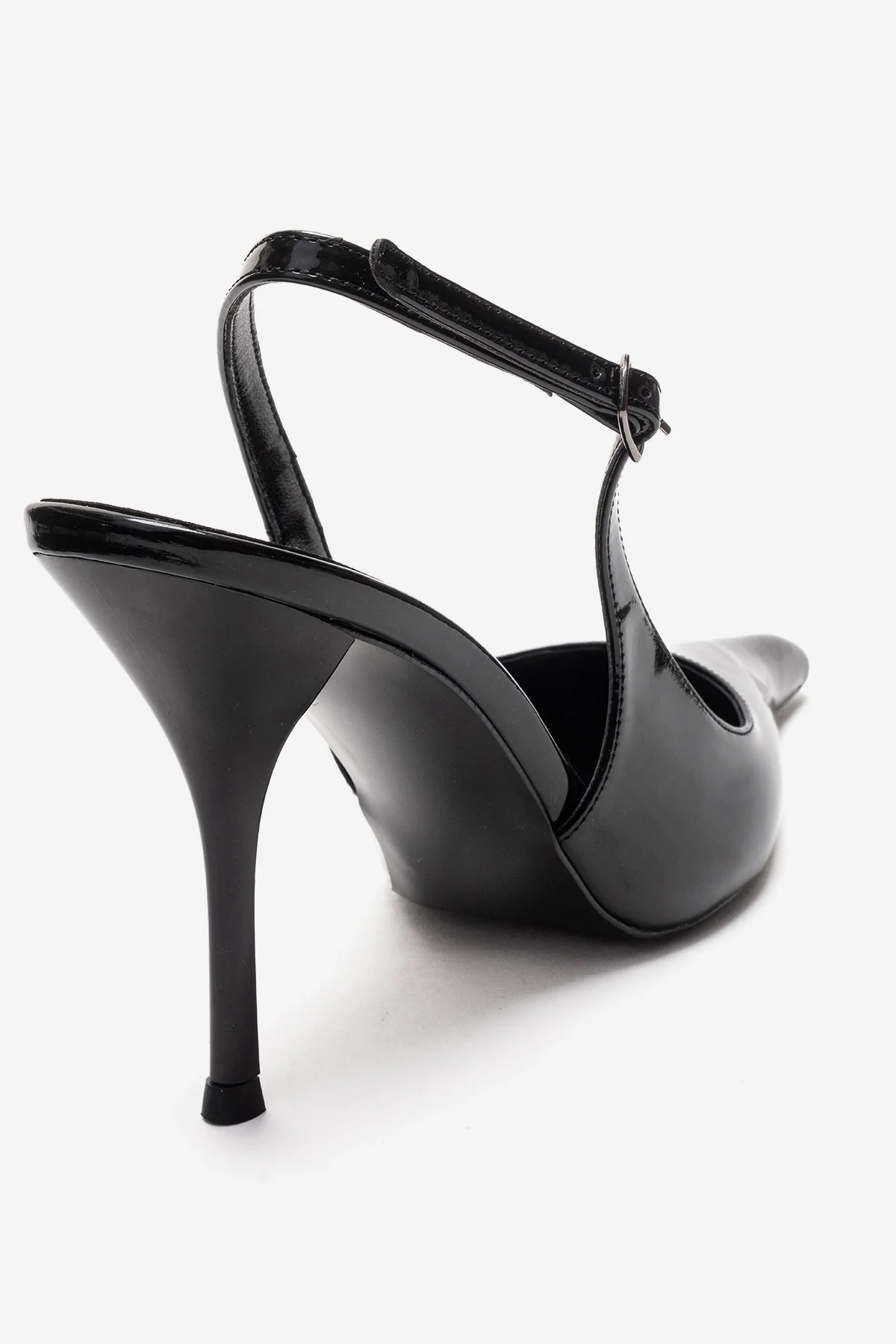 CANDY - Black Pointed Toe Slingback Stiletto Pump (Women) - Image 5