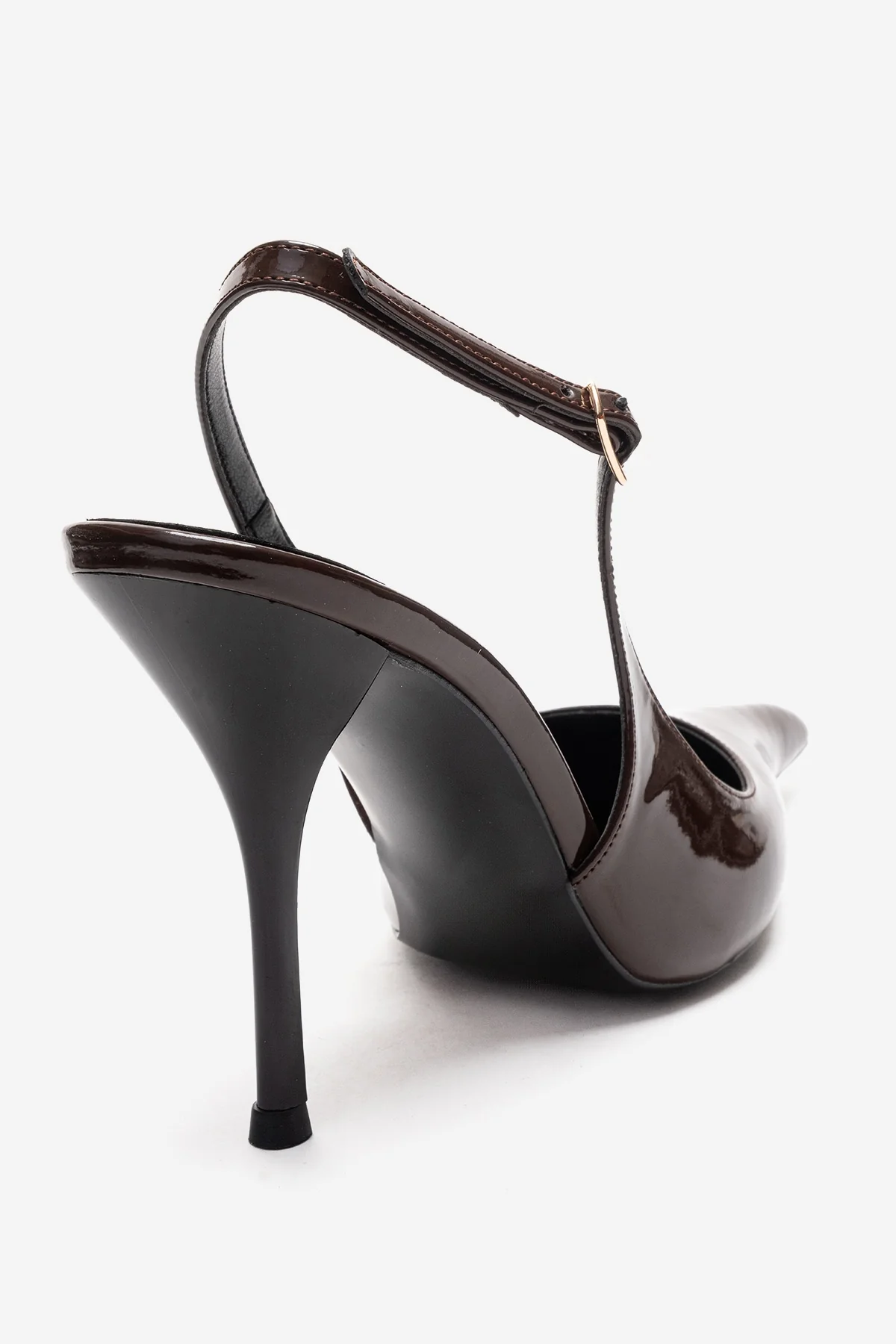 CANDY - Brown Genuine Leather Patent Pointed-Toe Stiletto Pump (Women) - Image 5