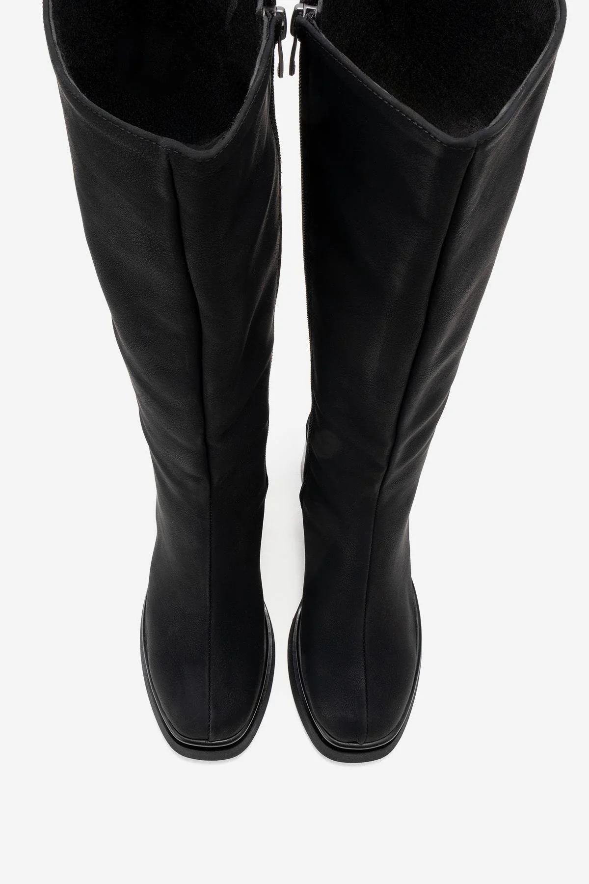 Carm - Black Nubuck Platform Heel Mid-Calf Boot (Women) - Image 2