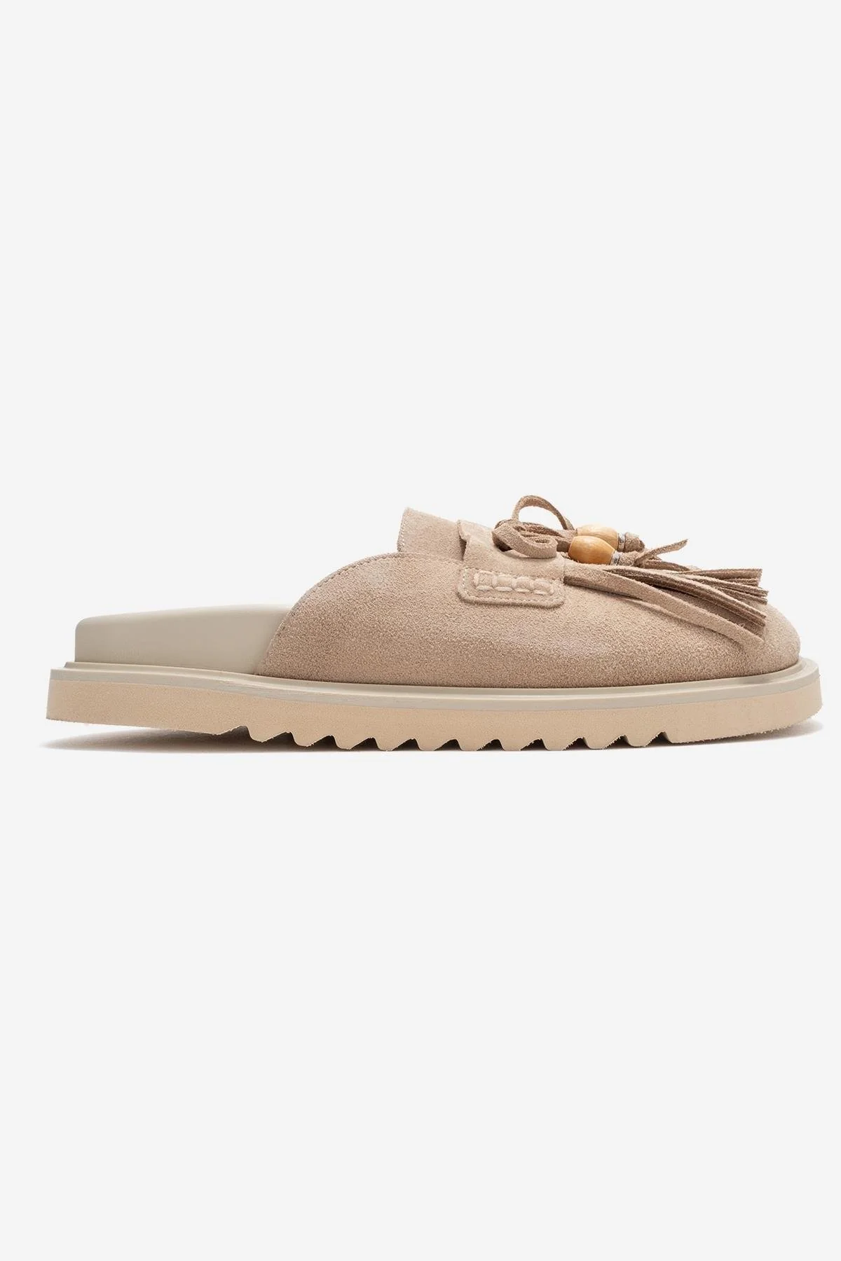 Carol - Beige Genuine Leather Closed-Toe Slipper (Women) - Image 6
