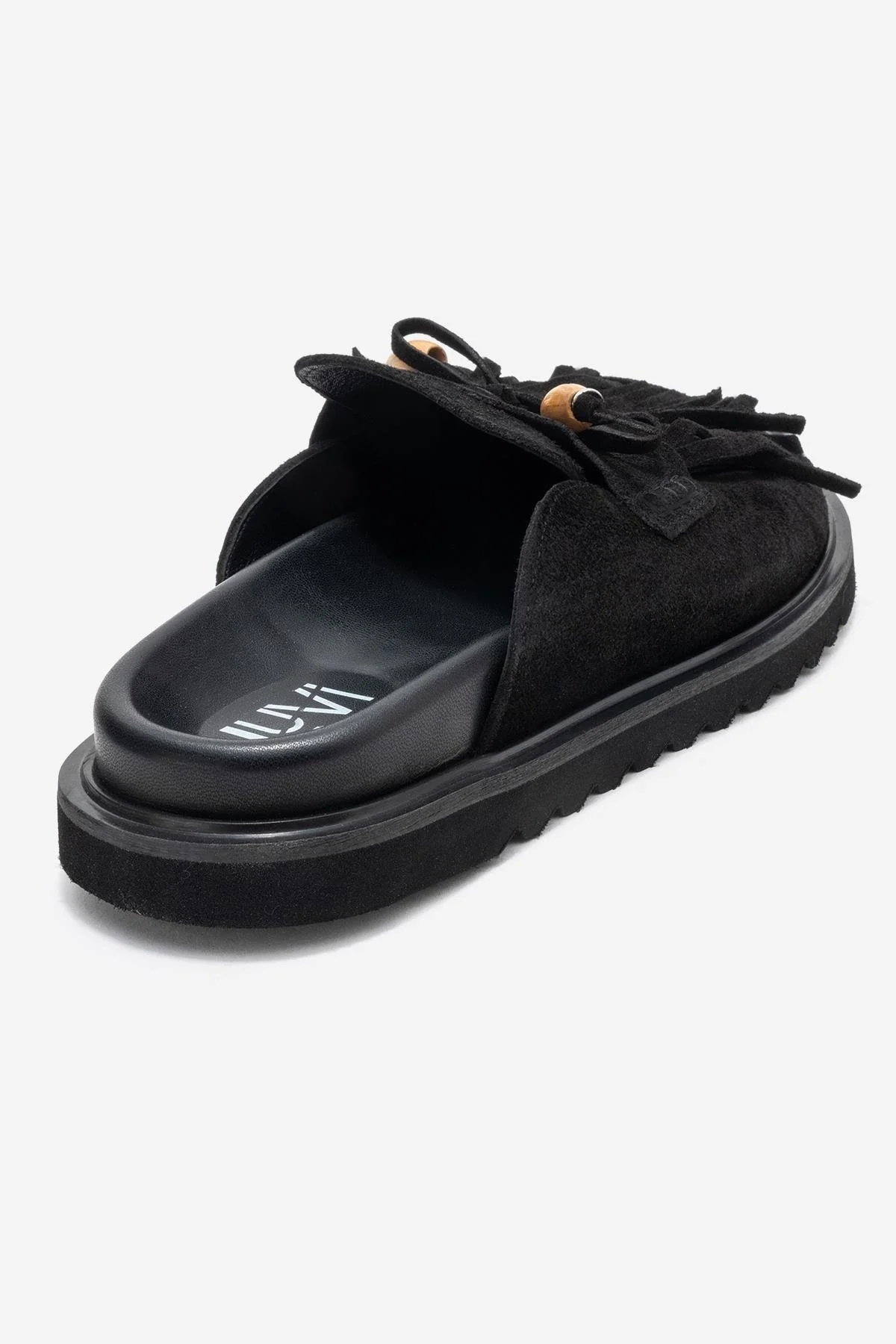 Carol - Black Genuine Leather Closed-Toe Slipper (Women) - Image 5
