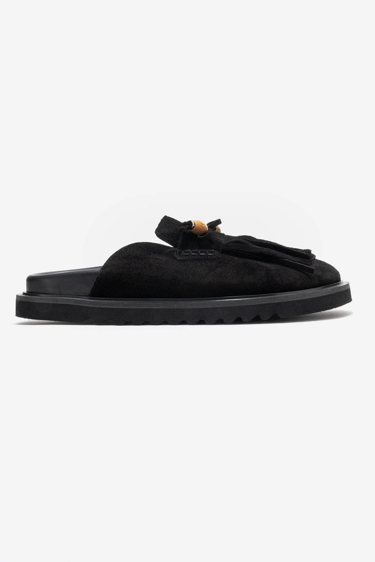 Carol - Black Genuine Leather Closed-Toe Slipper (Women) - Image 6