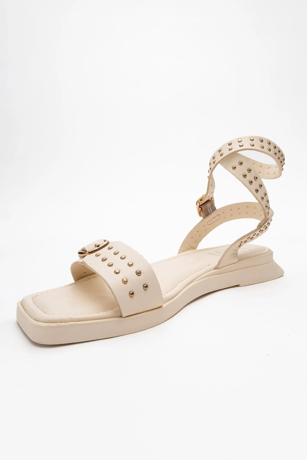 Carril - Beige Leather Sandal (Women) - Image 3