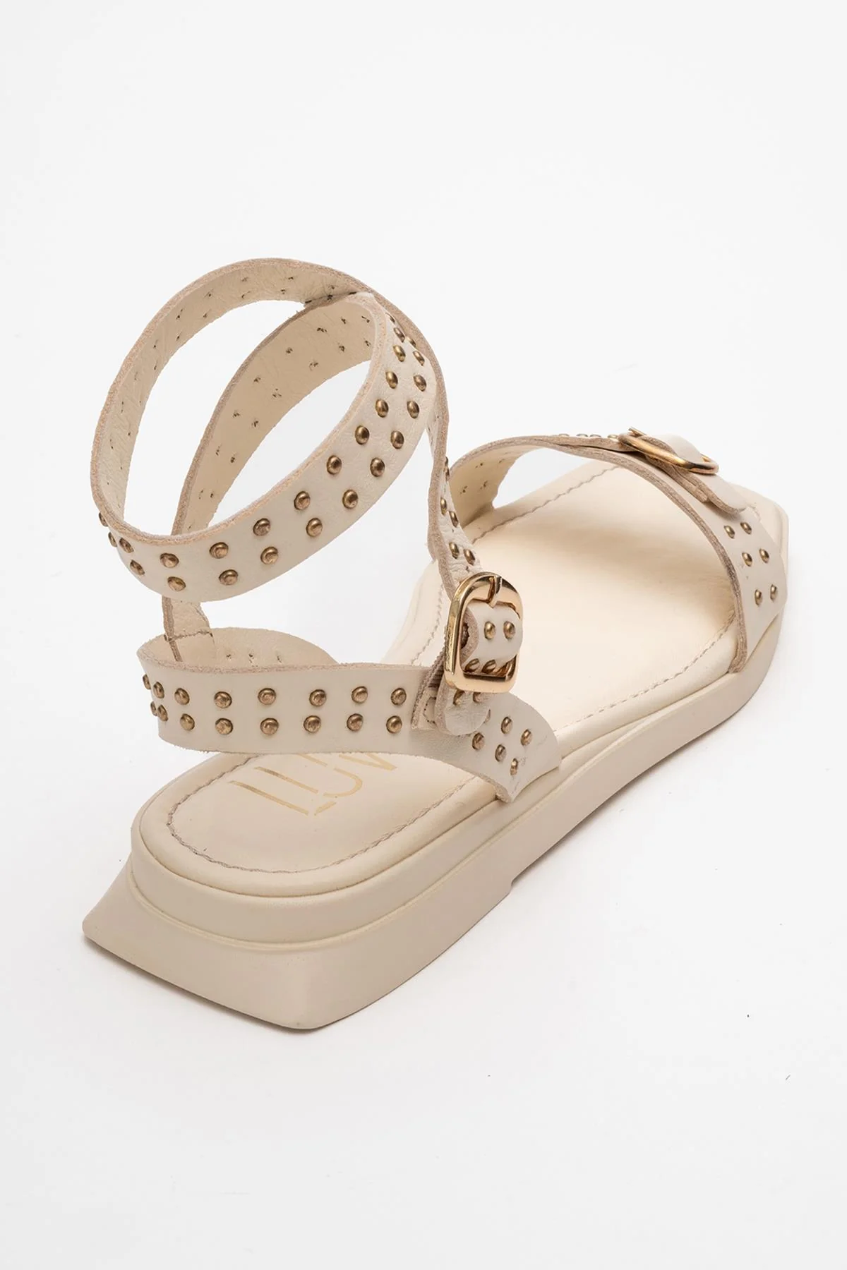 Carril - Beige Leather Sandal (Women) - Image 4