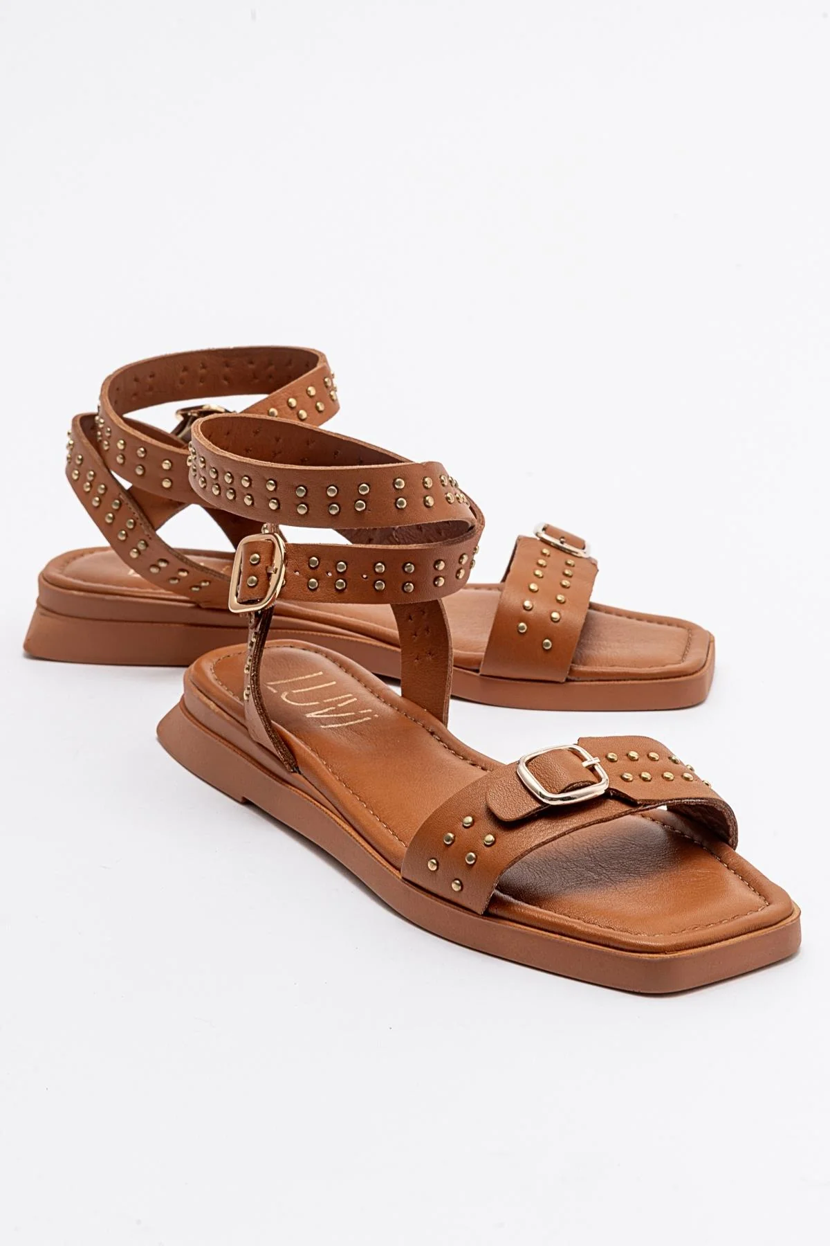 Carril - Cognac Brown Leather Sandal (Women)