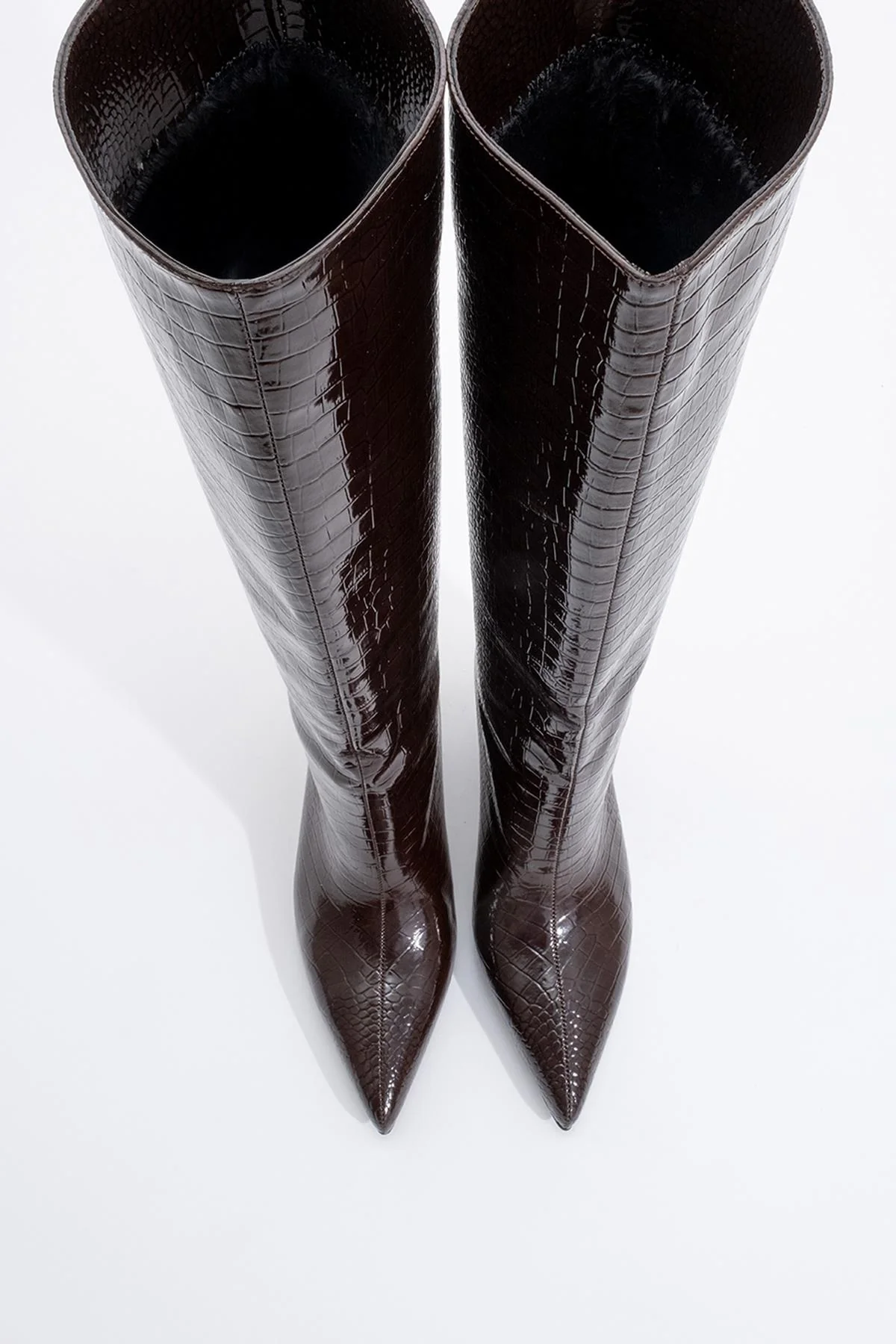 Cassandra Brown Pattern High‑Heel Boot (Women) - Image 2
