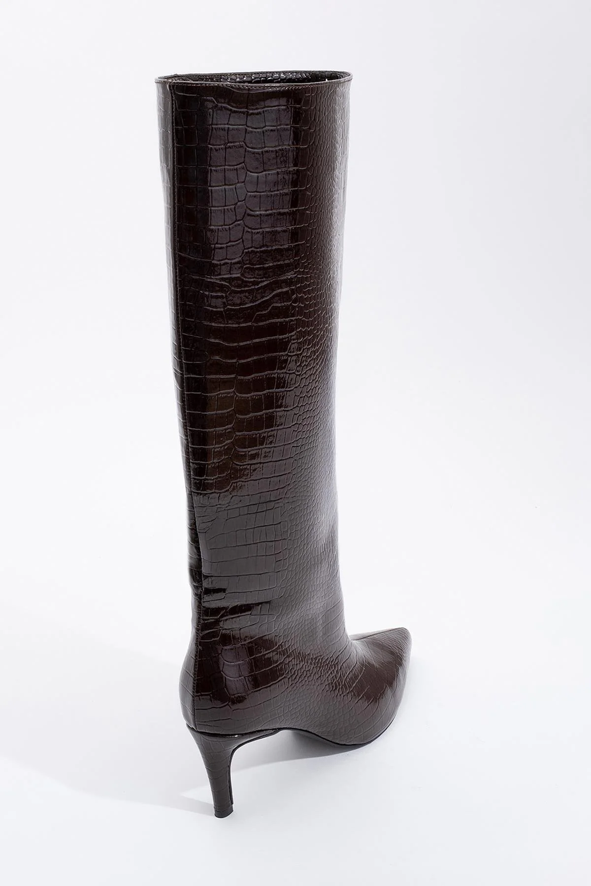 Cassandra Brown Pattern High‑Heel Boot (Women) - Image 3