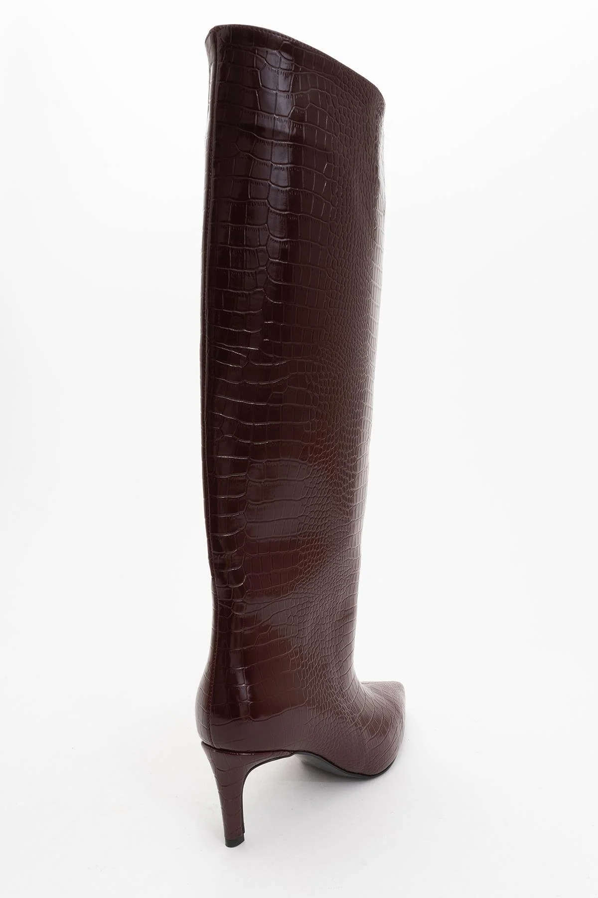 Cassandra Burgundy Pattern High‑Heel Boot (Women) - Image 4
