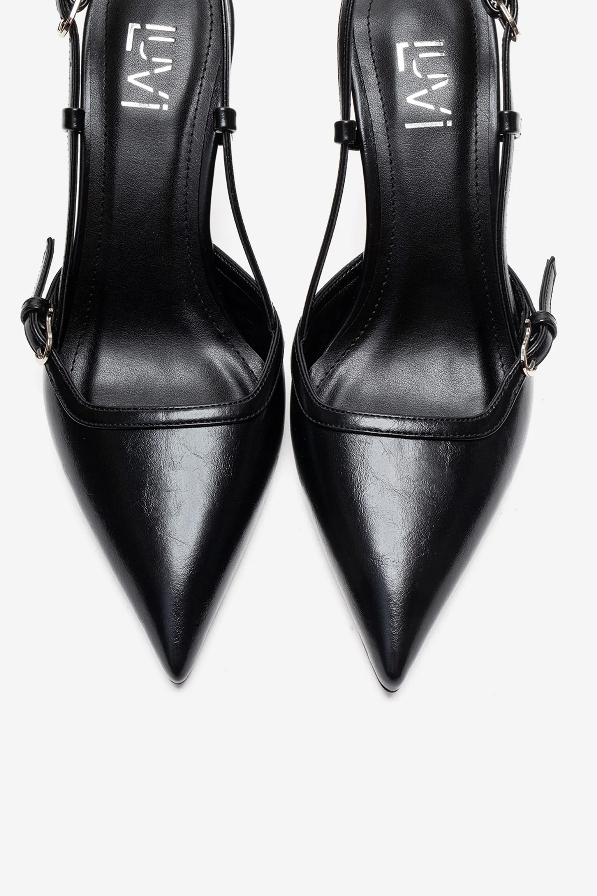 CELIA - Black Block Heel Pointed Toe Shoe (Women) - Image 2