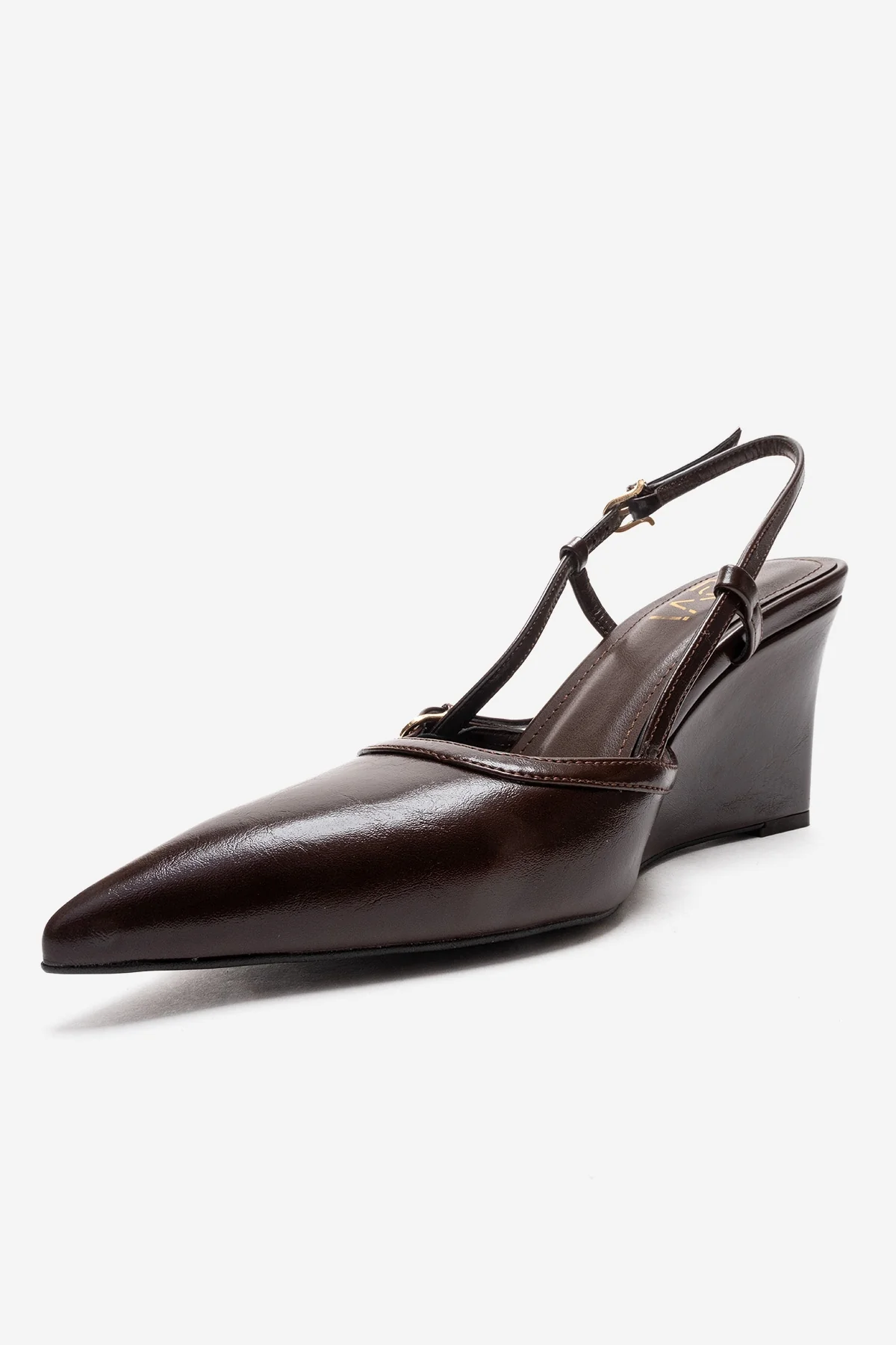CELIA - Brown Block Heel Pointed Toe Shoe (Women) - Image 6