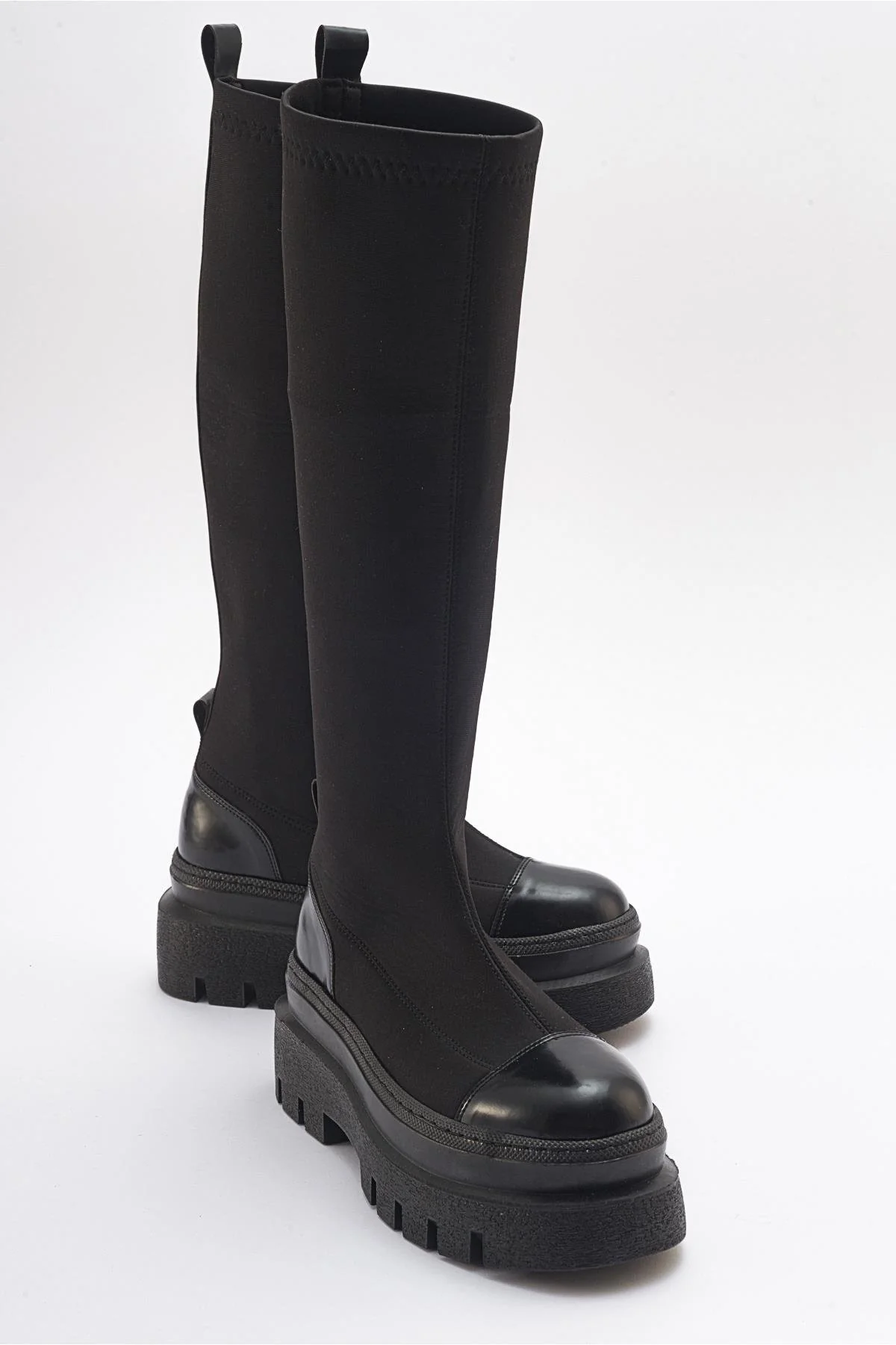 Celine - Black Scuba Thick-Sole Boot (Women)