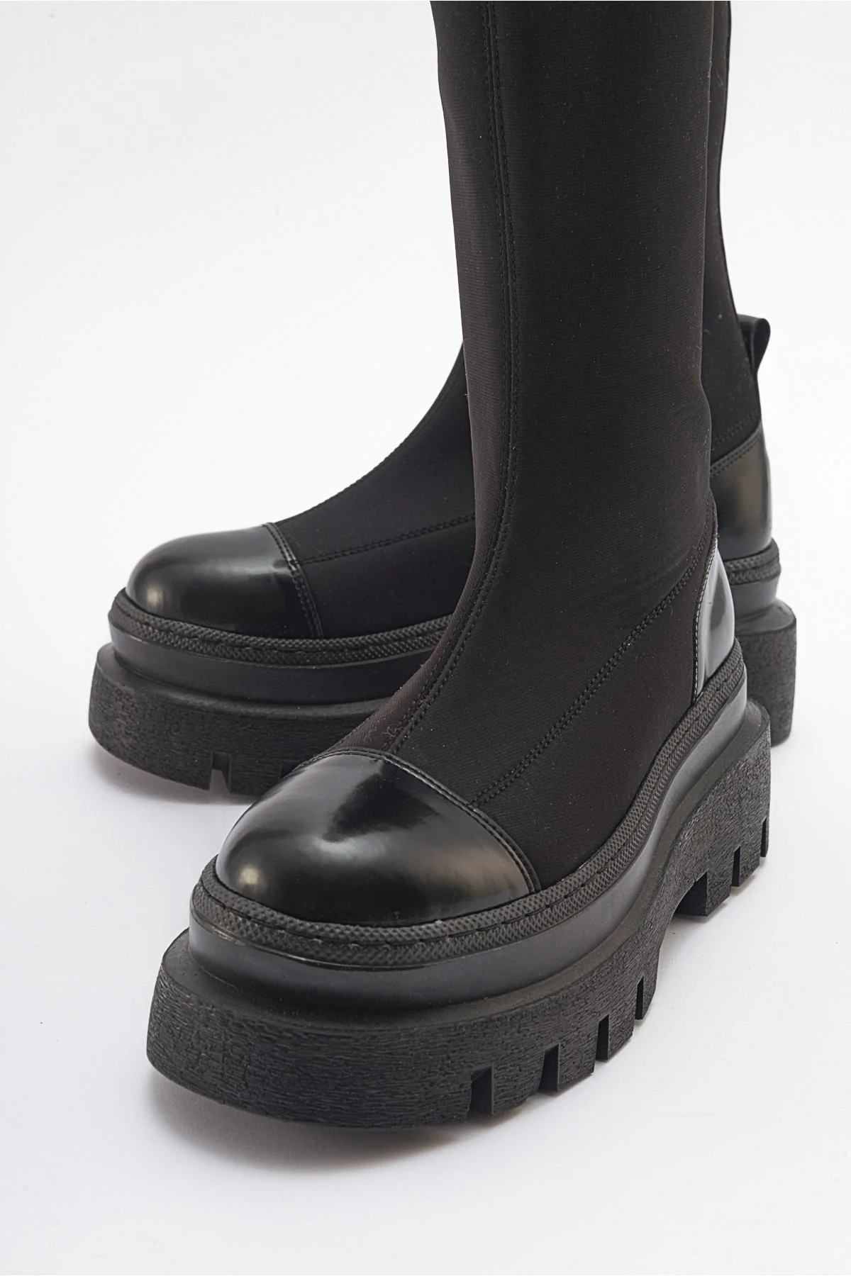 Celine - Black Scuba Thick-Sole Boot (Women) - Image 5