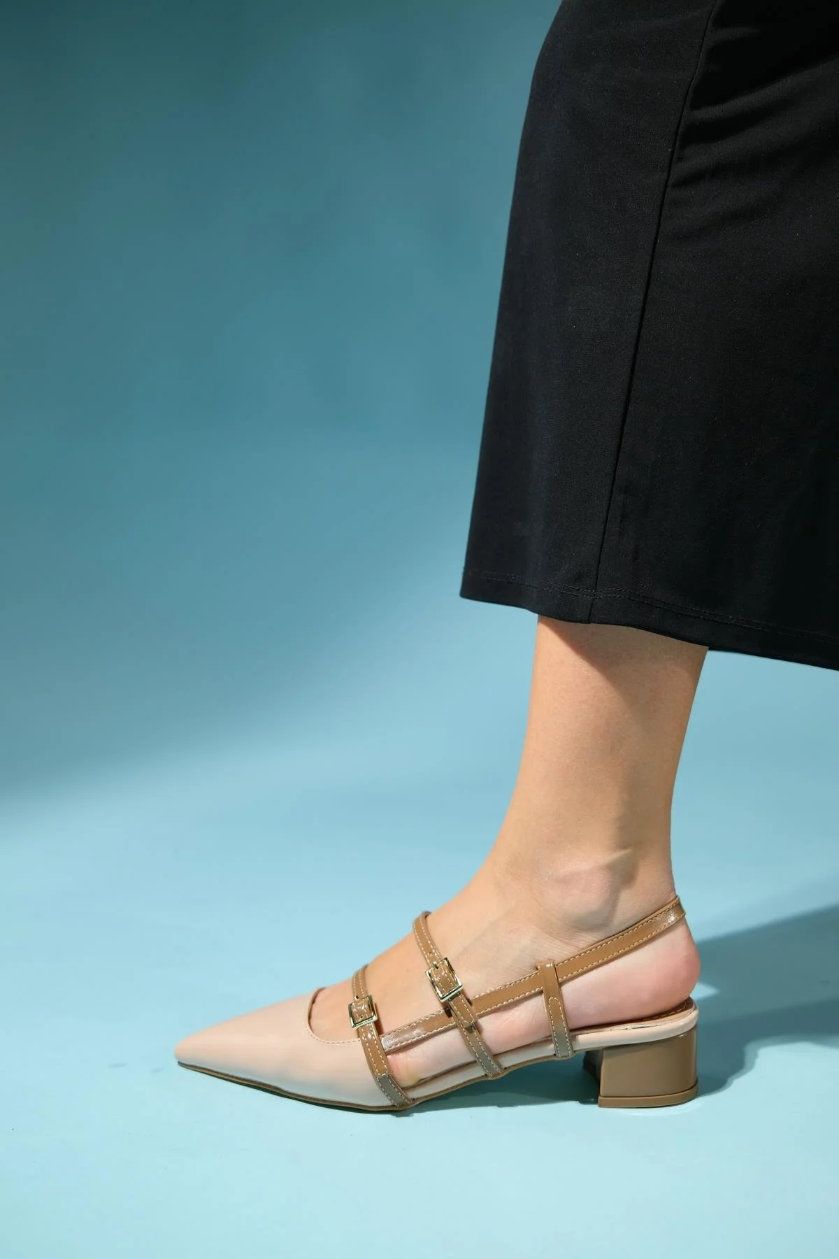 Cenova - Beige-Brown Heeled Sandal (Women) - Image 4