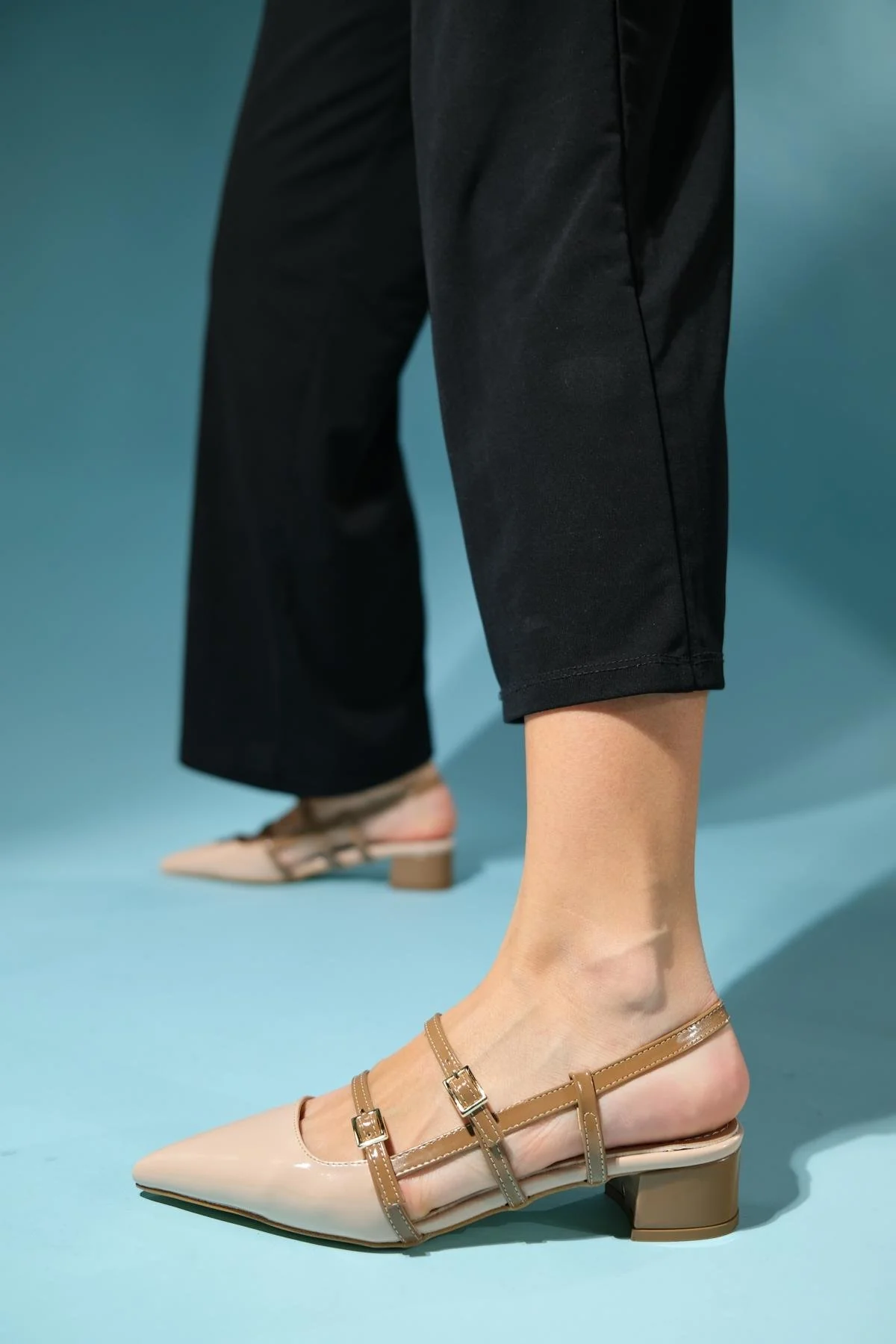 Cenova - Beige-Brown Heeled Sandal (Women) - Image 5