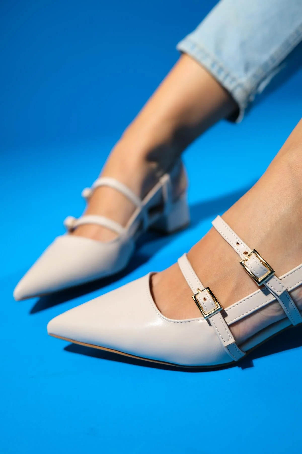 Cenova - Beige Heeled Sandal (Women) - Image 3