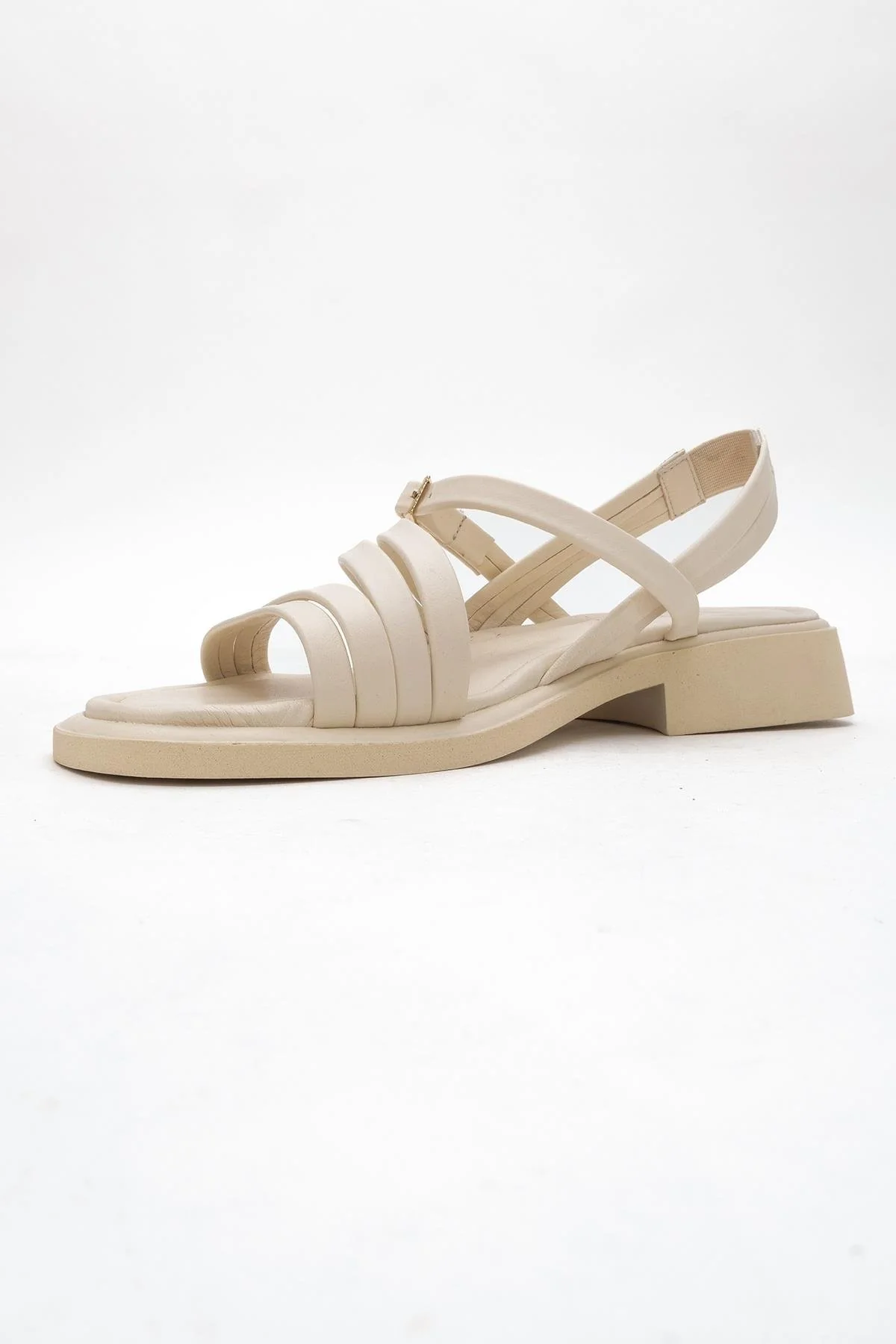 Cesar - Beige Leather Sandals (Women) - Image 4
