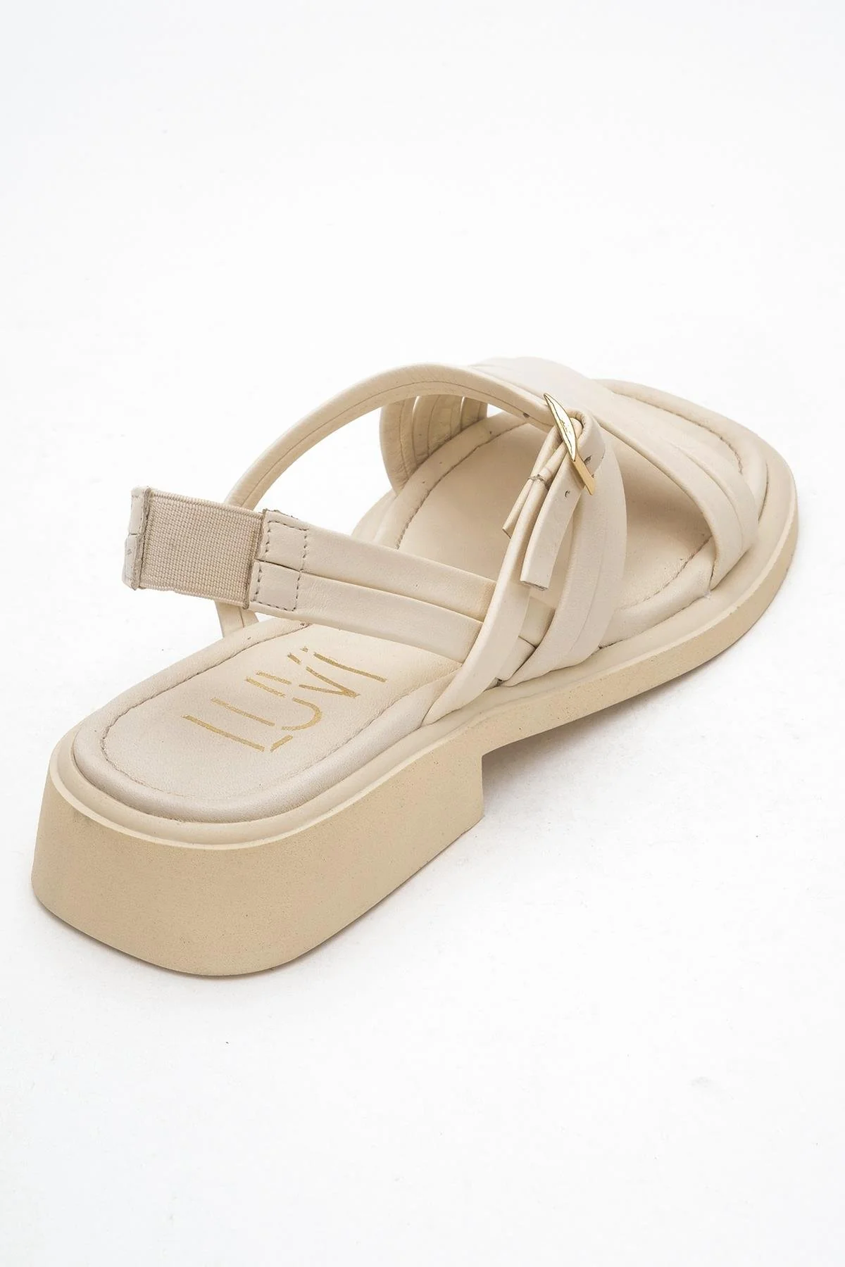 Cesar - Beige Leather Sandals (Women) - Image 5