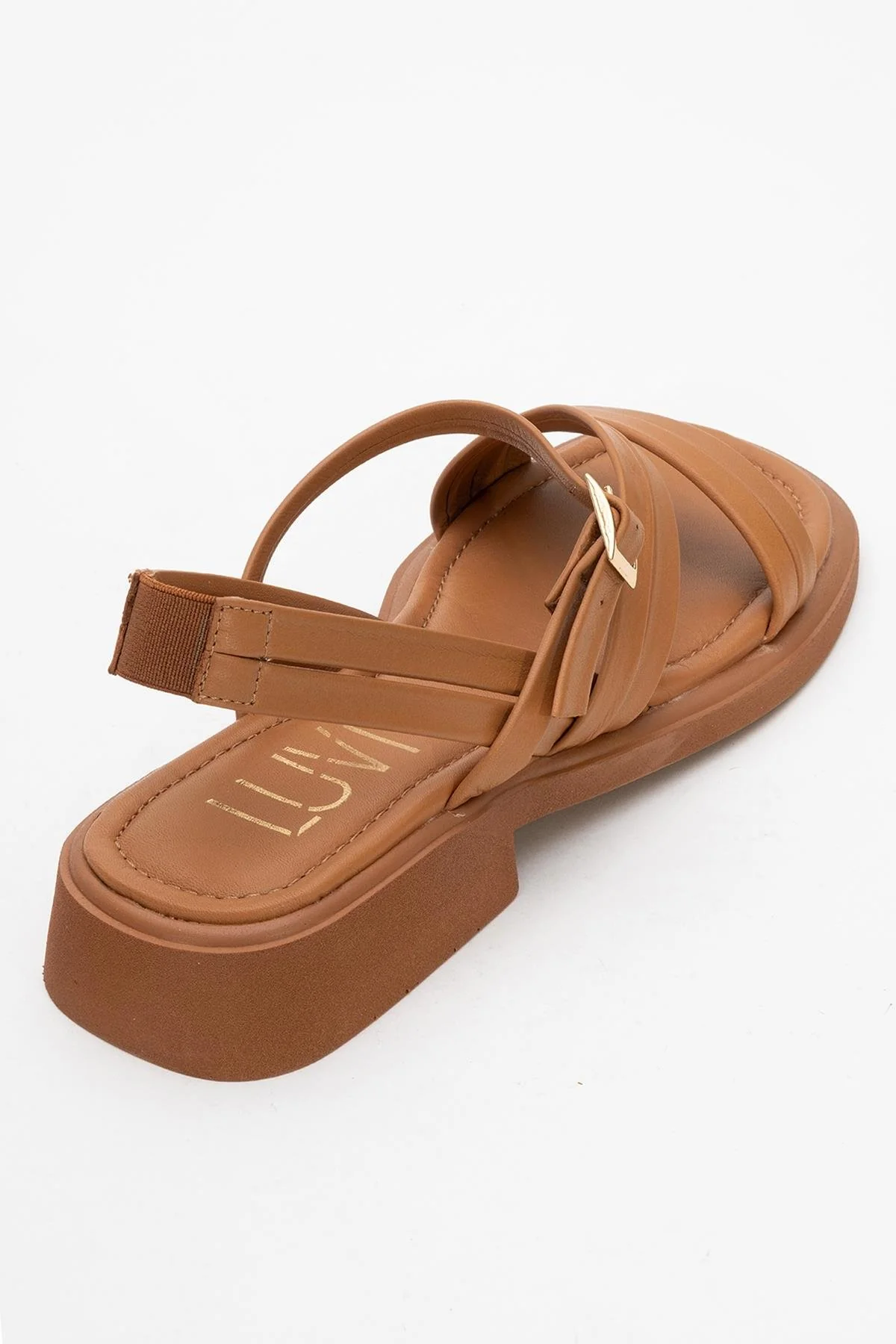 Cesar - Cognac Brown Leather Sandals (Women) - Image 5