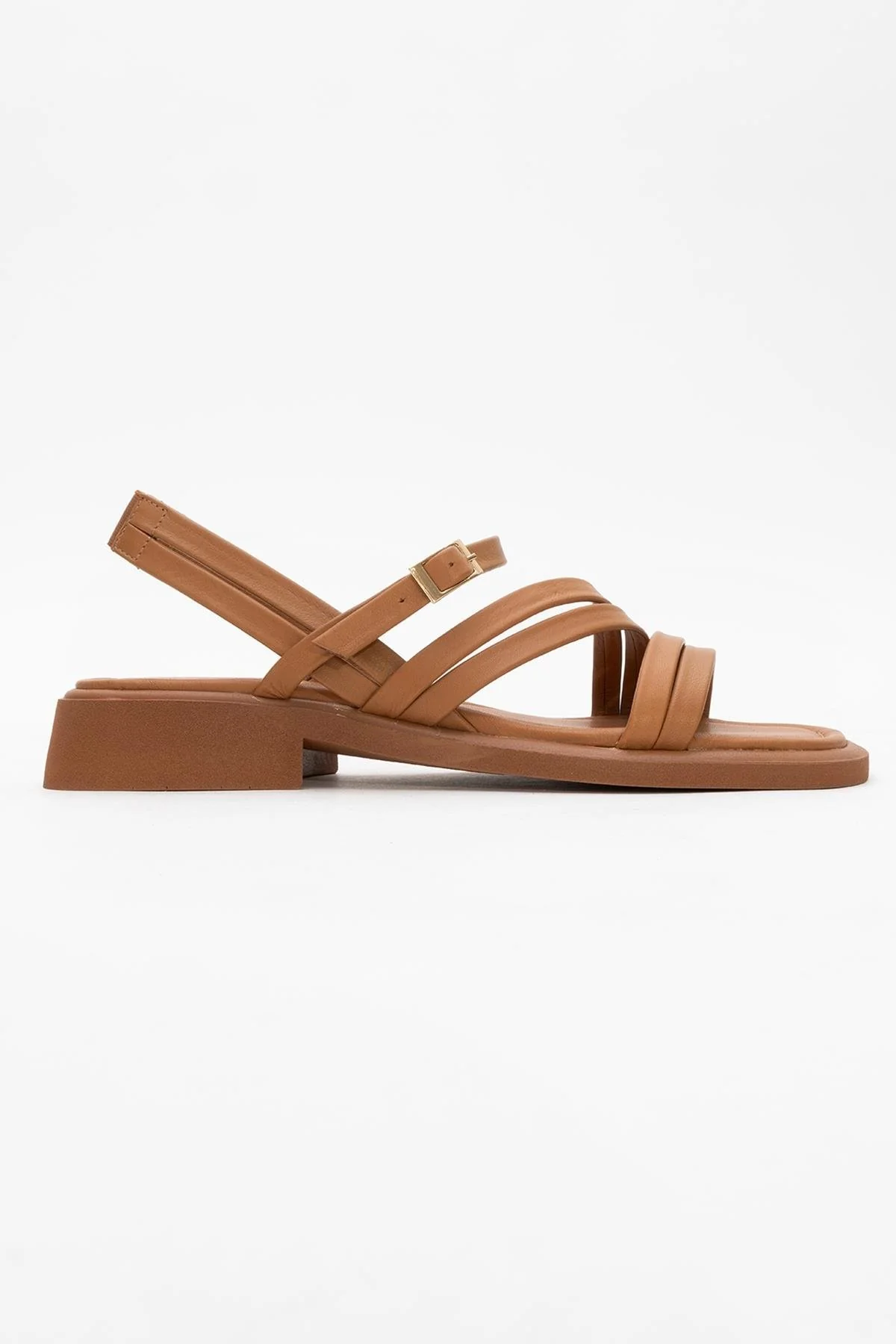 Cesar - Cognac Brown Leather Sandals (Women) - Image 6