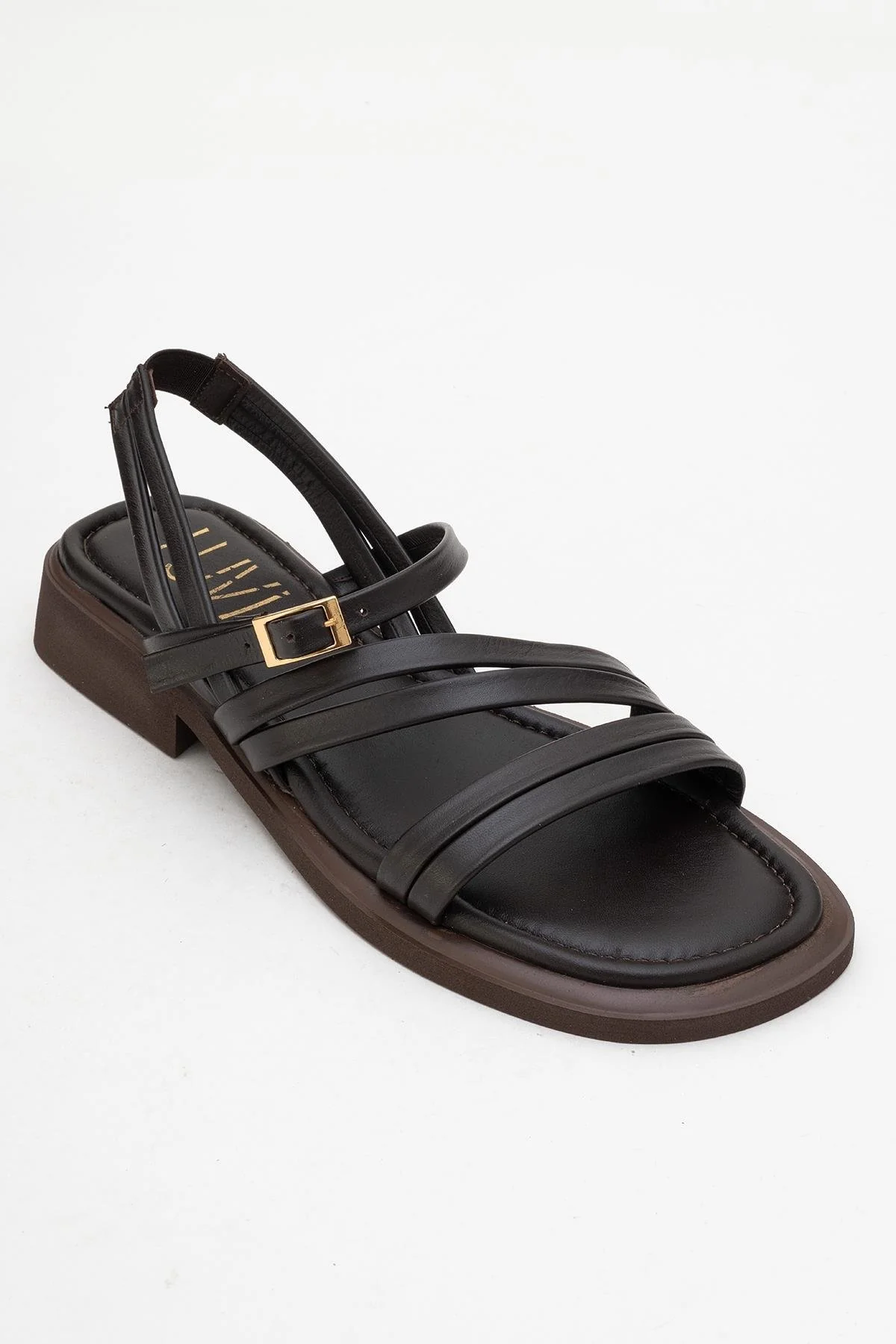 Cesar - Dark Brown Leather Sandals (Women) - Image 3