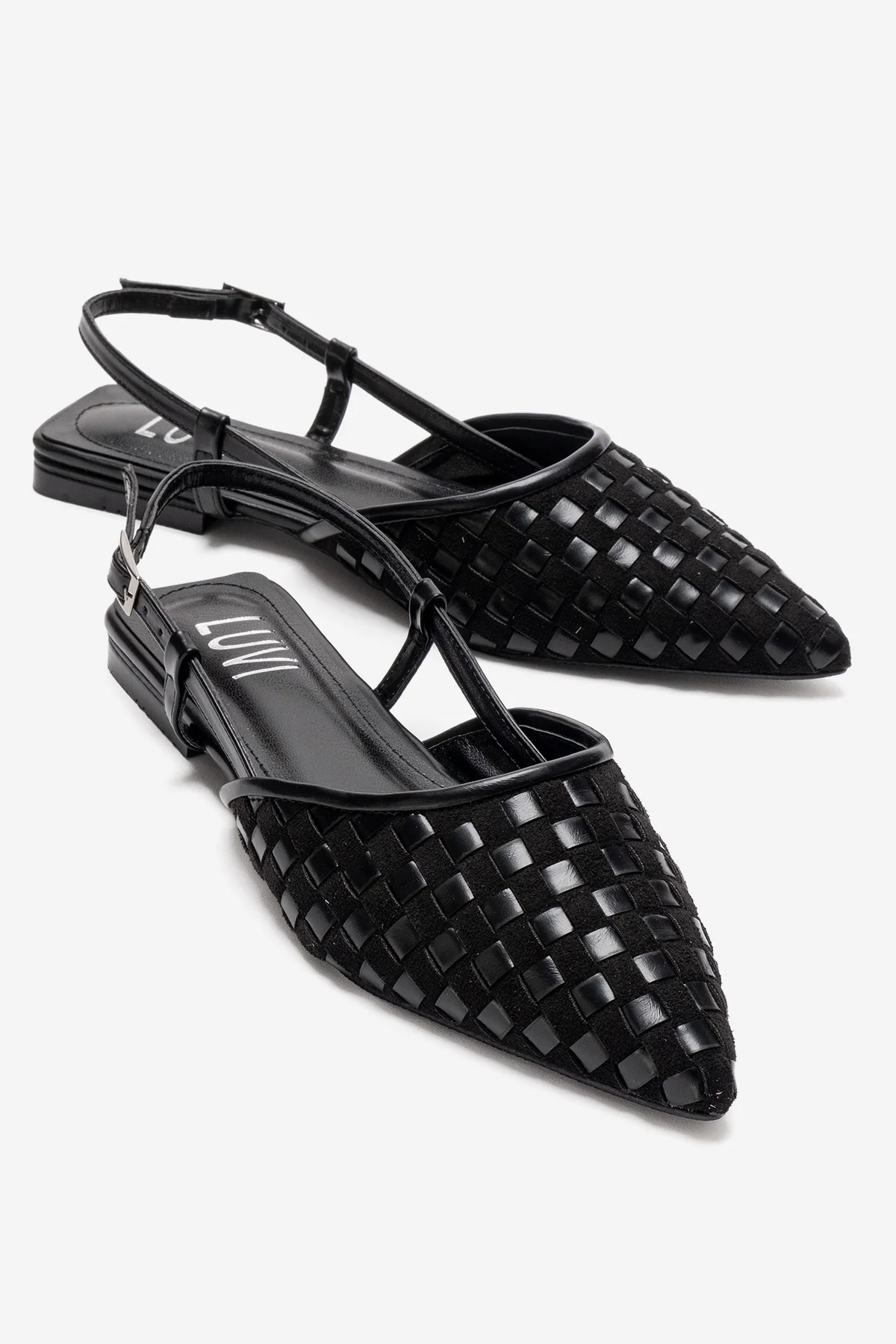 CHANDA - Black Pointed Toe Sandal (Women)