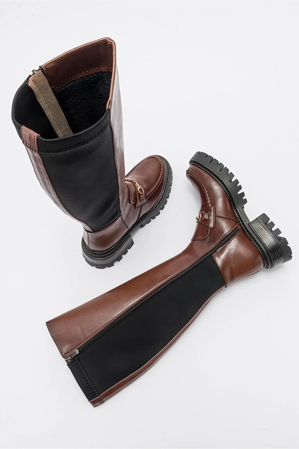 Chapel - Cognac Buckle Stretch Boot (Women) - Image 2