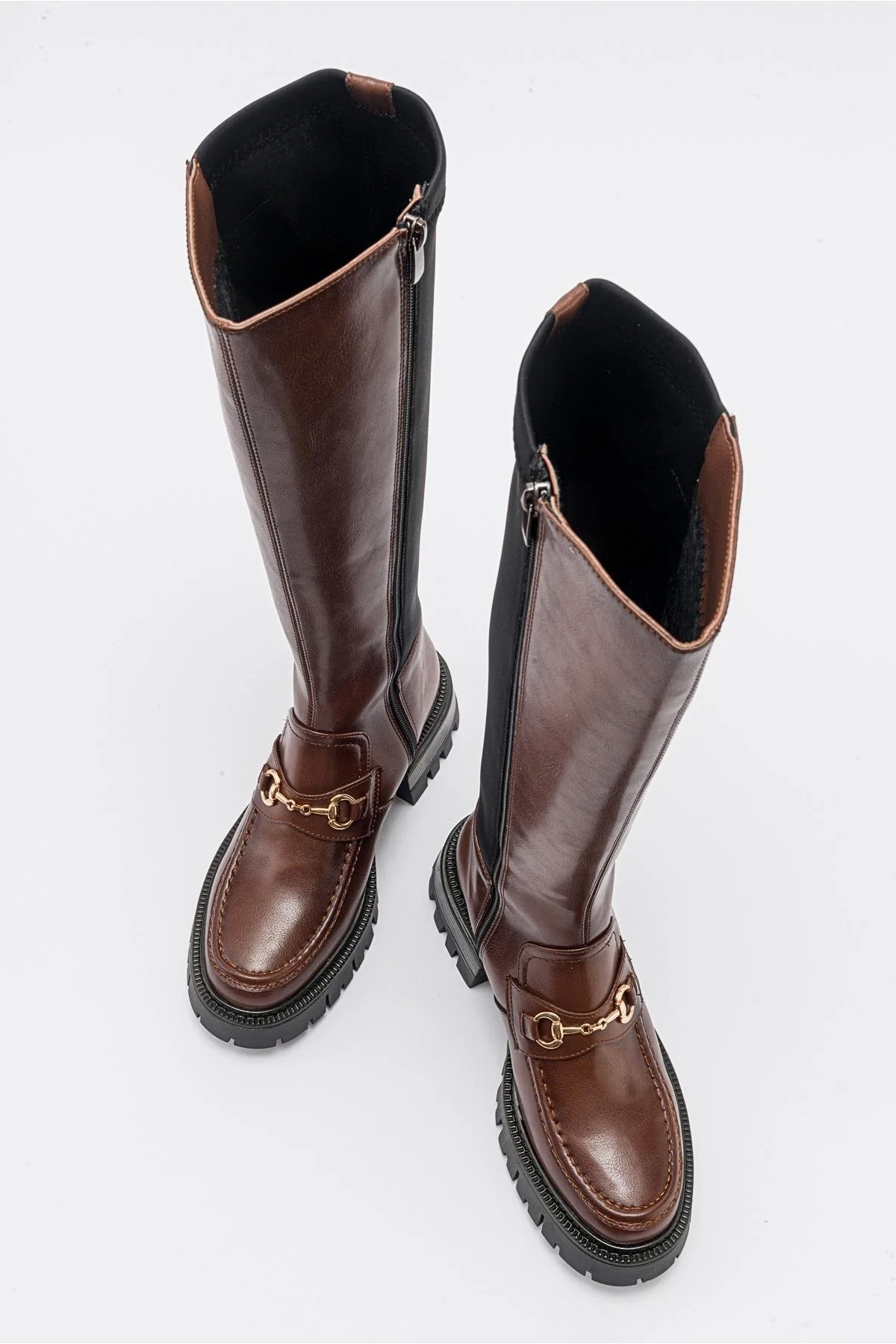 Chapel - Cognac Buckle Stretch Boot (Women) - Image 3