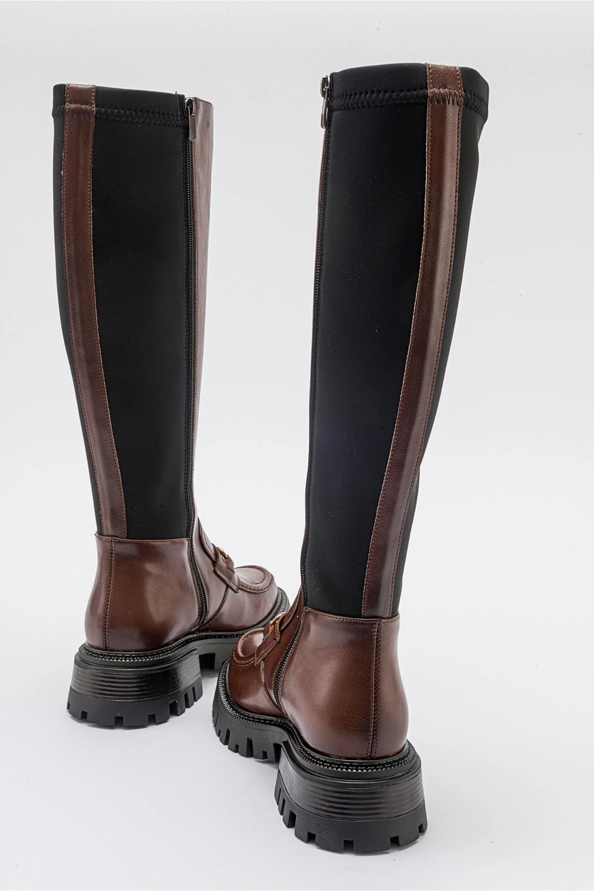Chapel - Cognac Buckle Stretch Boot (Women) - Image 5