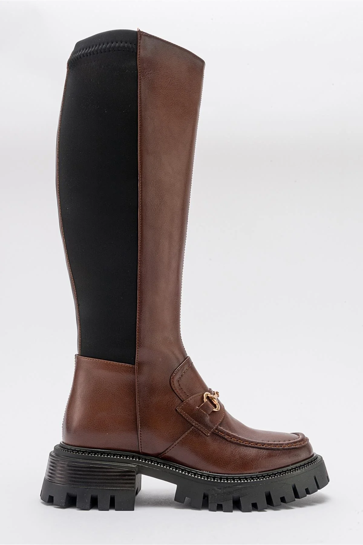 Chapel - Cognac Buckle Stretch Boot (Women) - Image 6